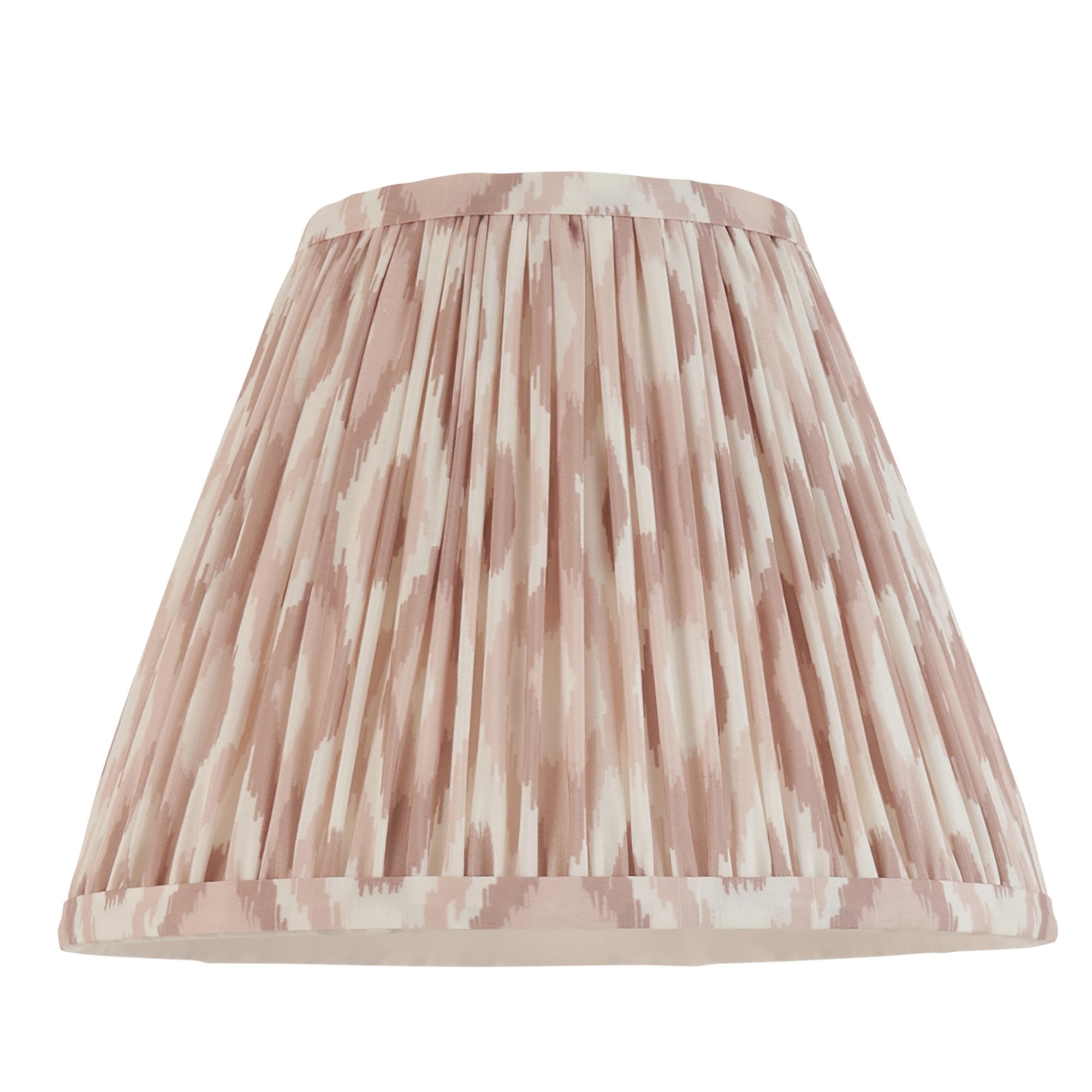 Endon Ikat Single Light Shade 25cm - Neutral Print Fabric