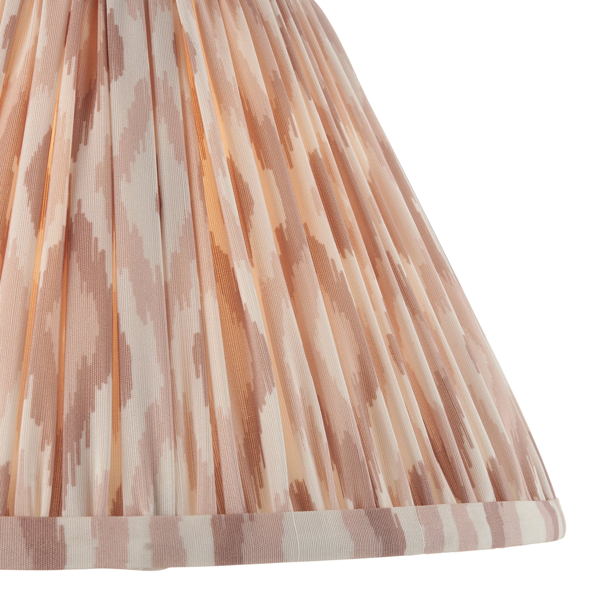 Endon Ikat Single Light Shade 30cm - Neutral Print Fabric