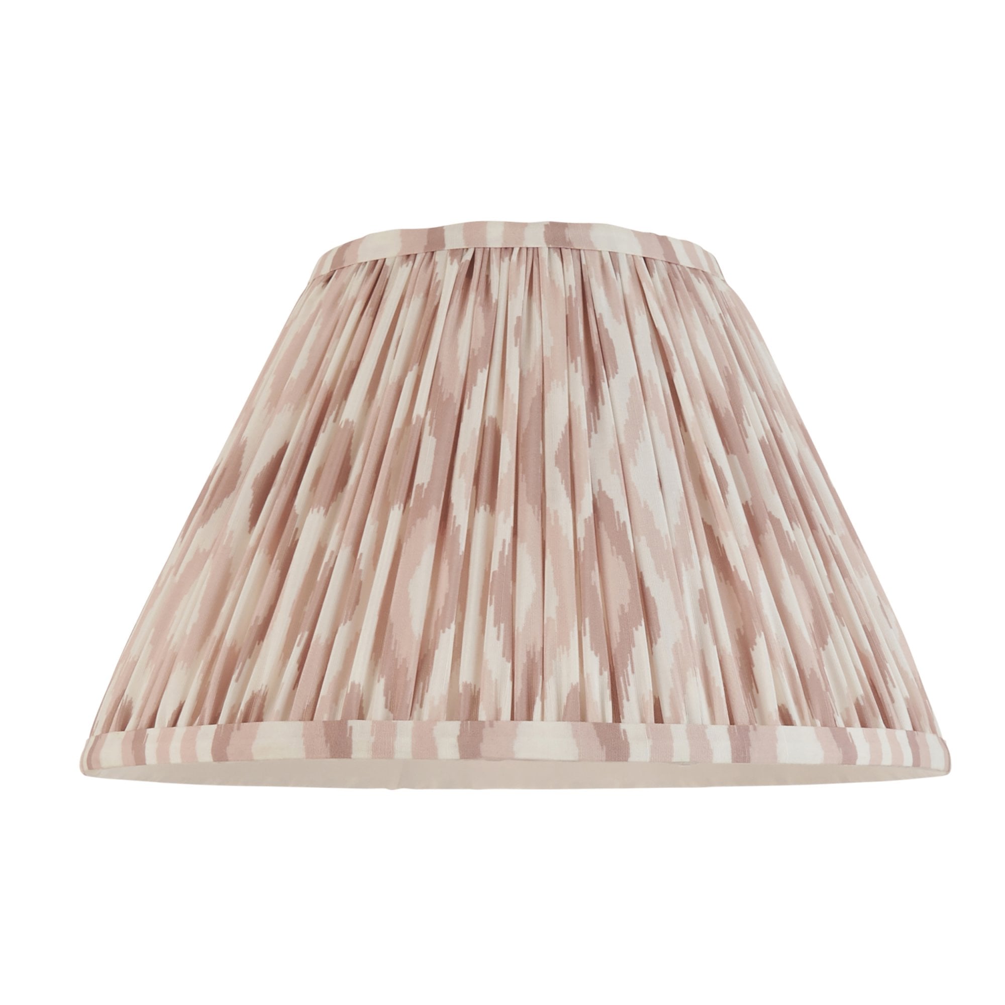 Endon Ikat Single Light Shade 30cm - Neutral Print Fabric