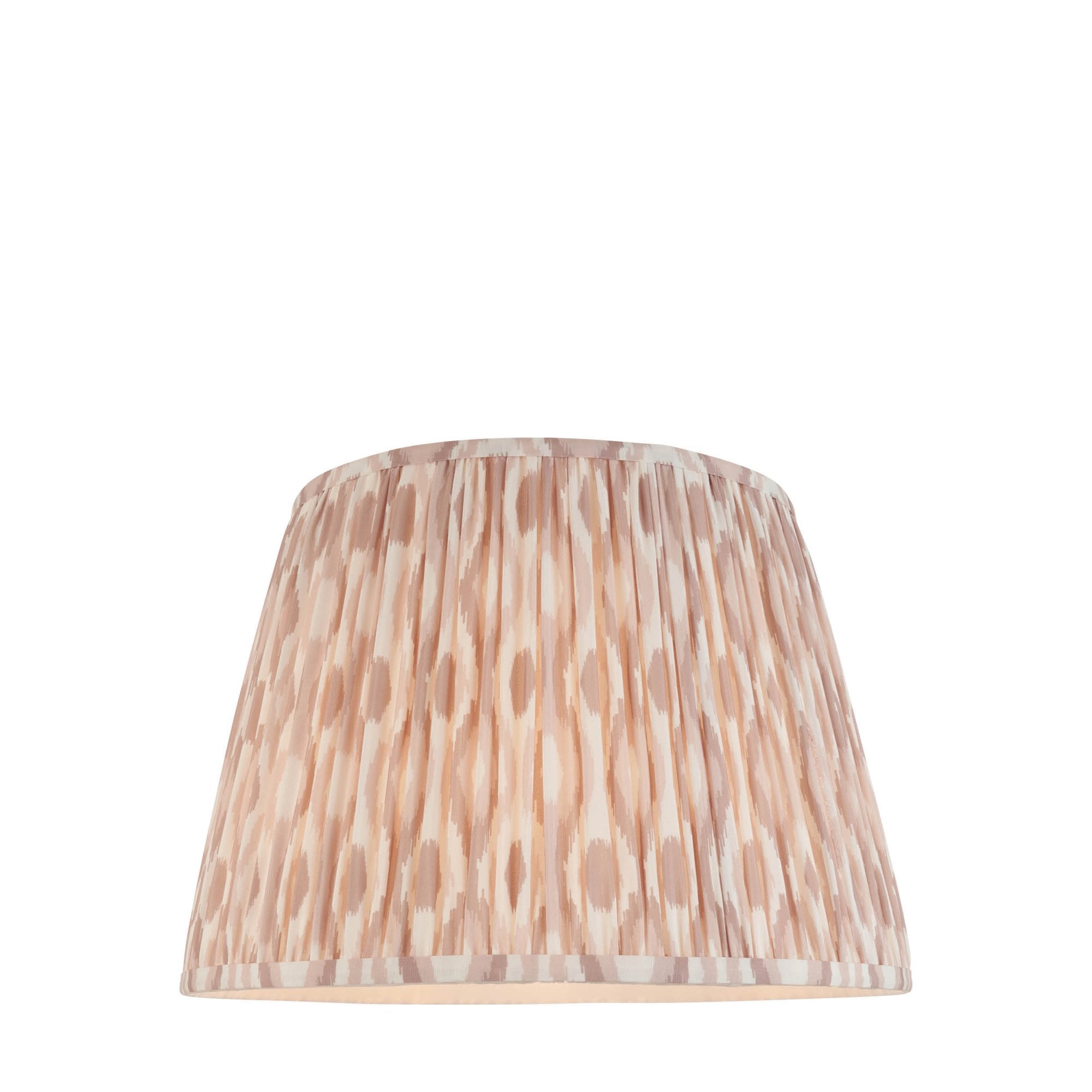Endon Ikat Single Light Shade 40cm - Neutral Print Fabric