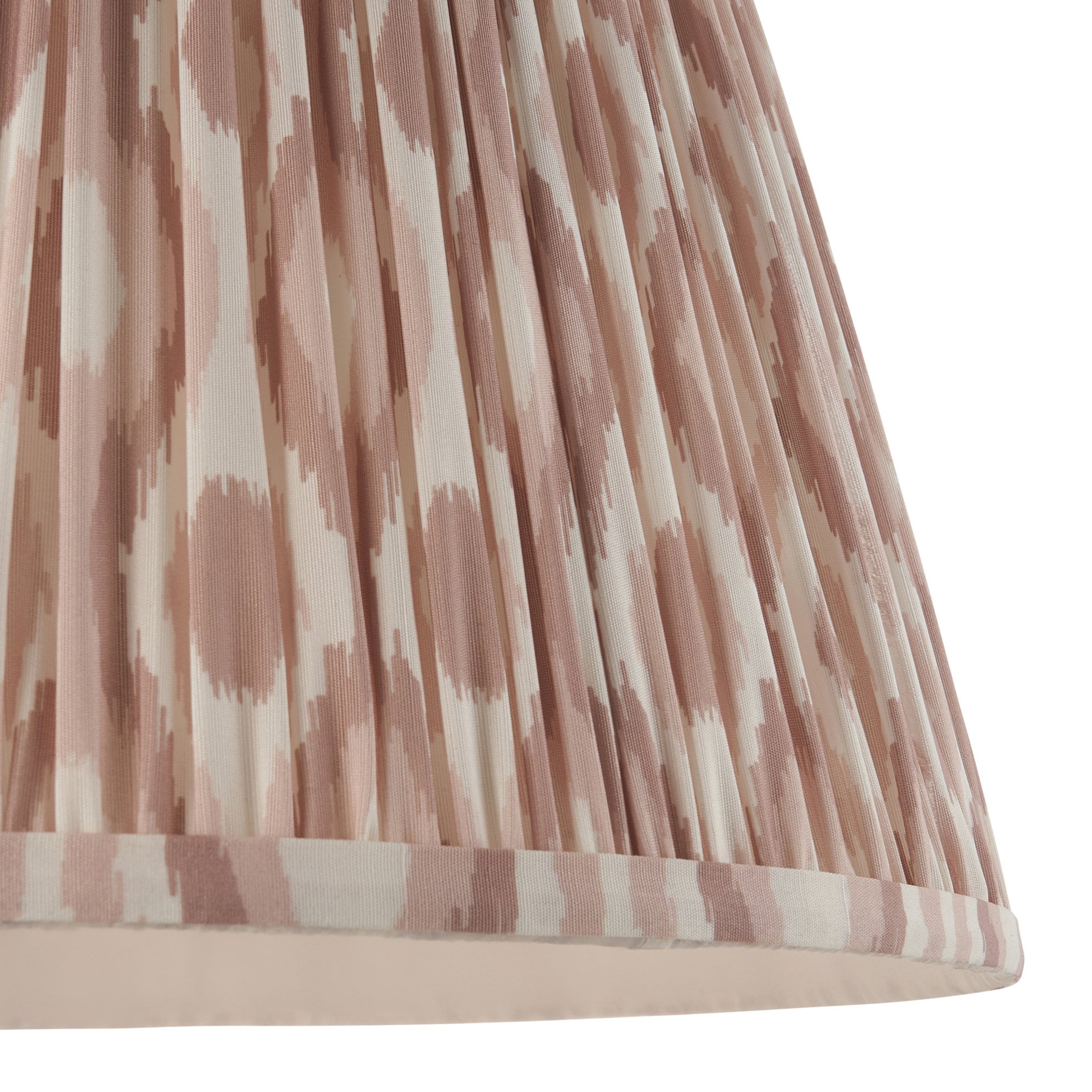 Endon Ikat Single Light Shade 40cm - Neutral Print Fabric