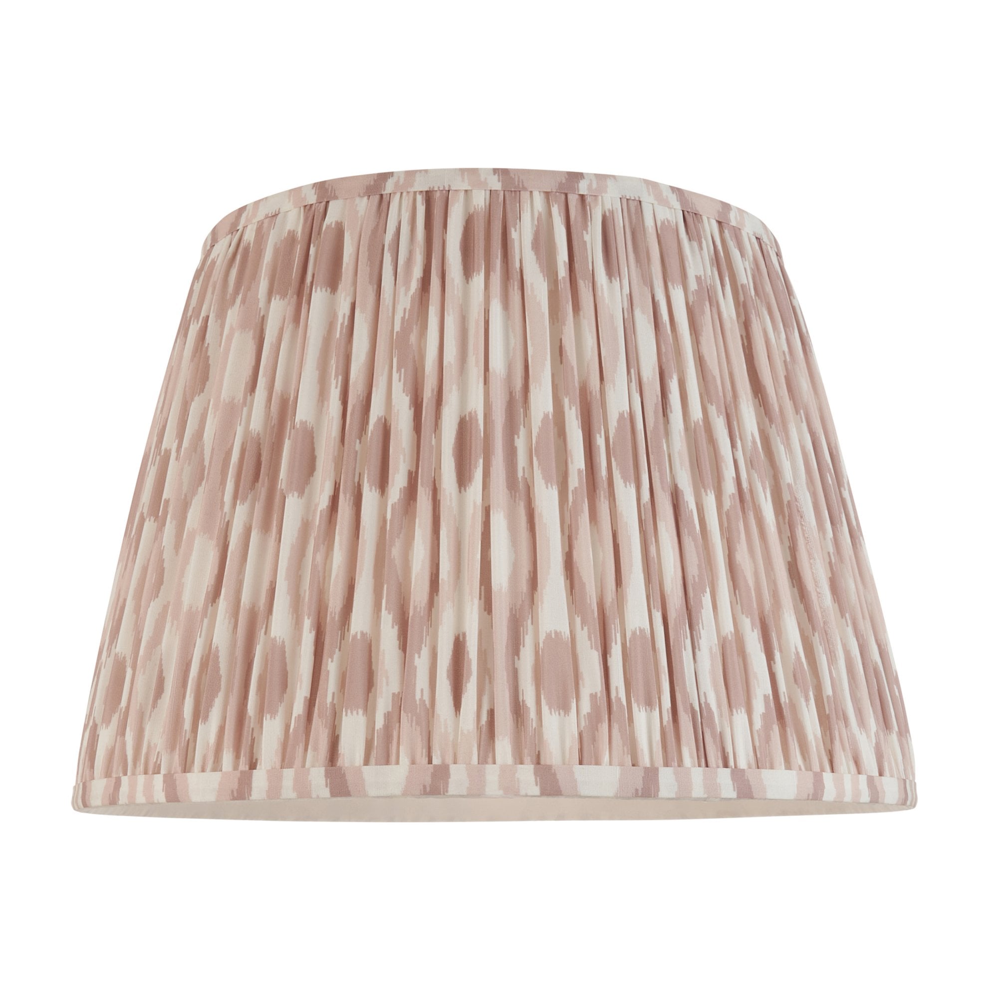 Endon Ikat Single Light Shade 40cm - Neutral Print Fabric