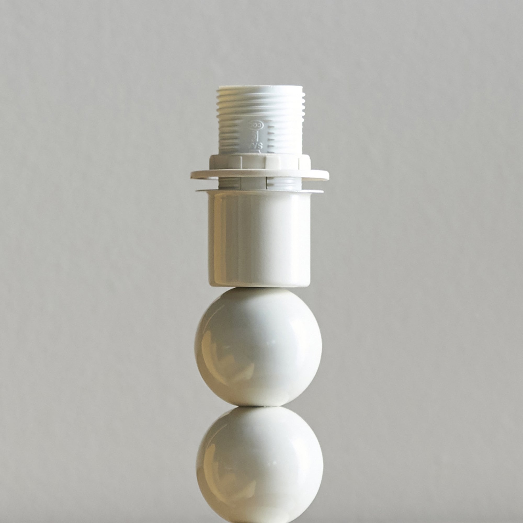 Endon Higgledy Single Light Table Lamp - Gloss Almond White Paint