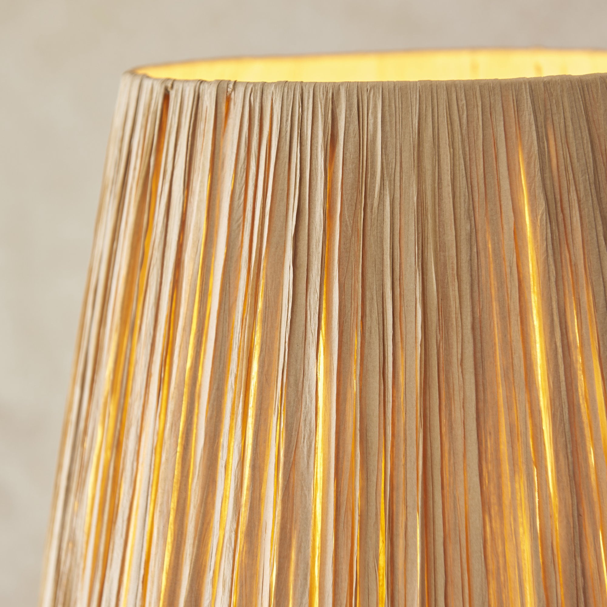 Endon Wriggle Single Light Floor - Matt Black & Natural Raffia