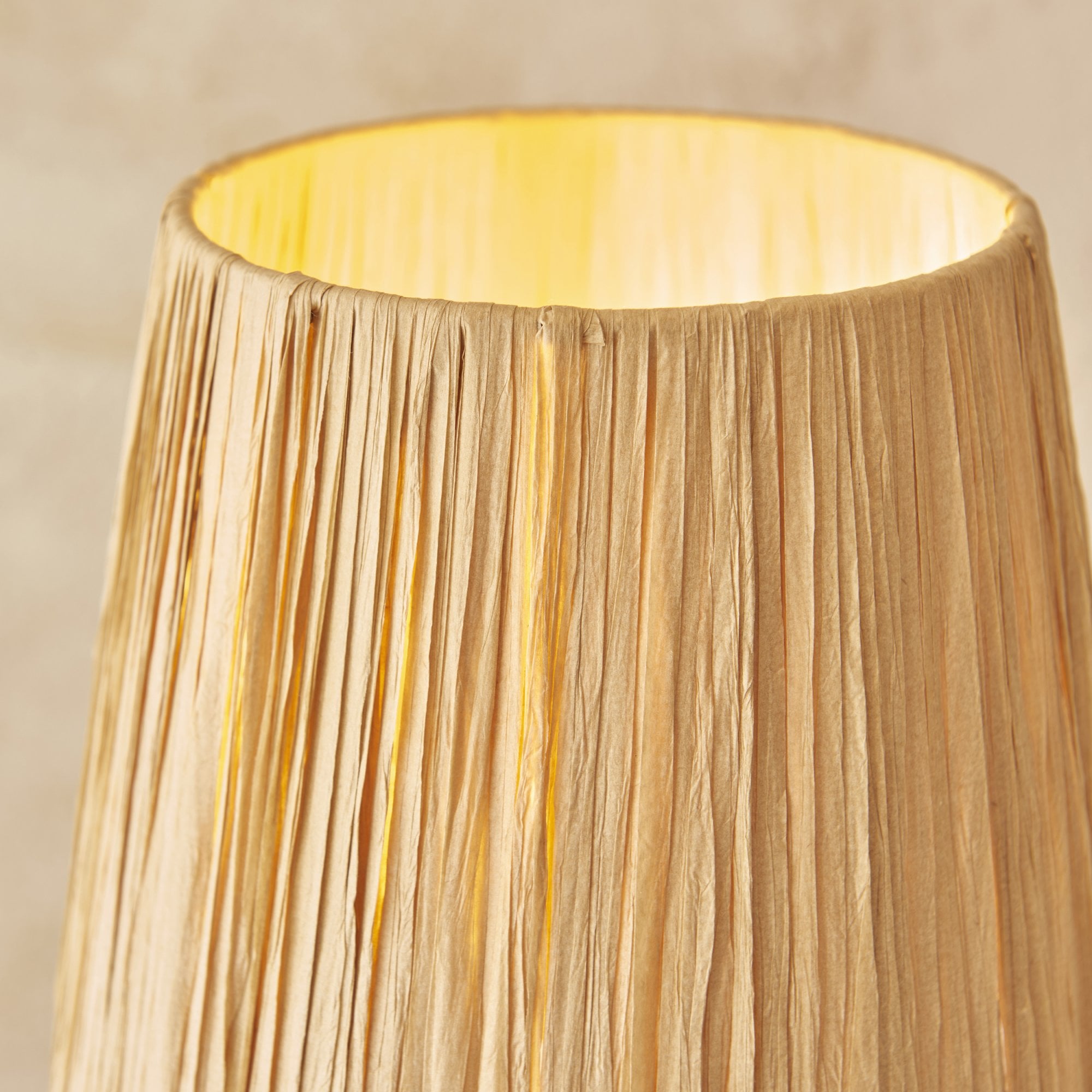 Endon Wriggle Single Light Table Lamp - Brushed Aged Brass Plate & Natural Raffia