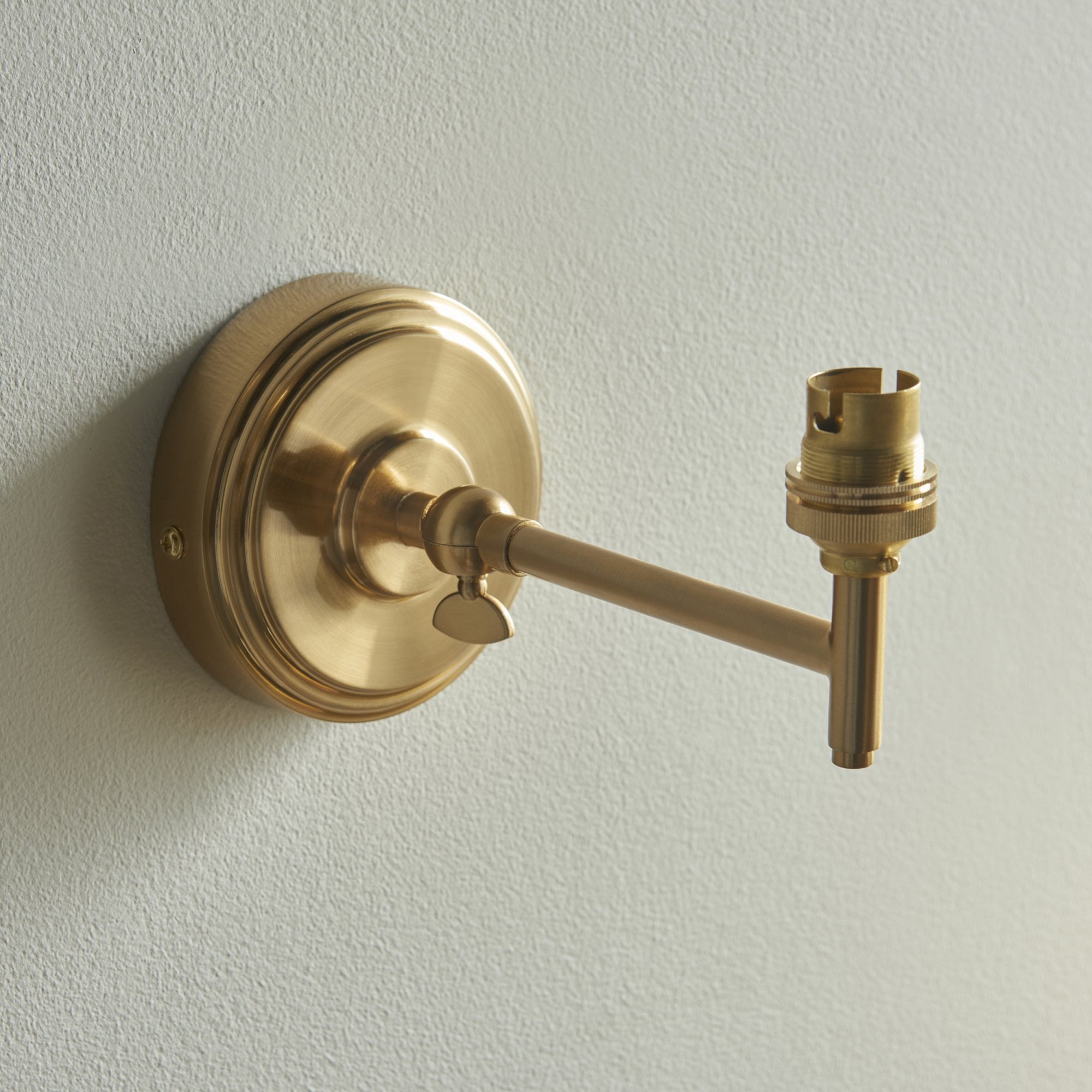 Endon Step Fold Single Light Wall - Brushed Aged Brass Plate