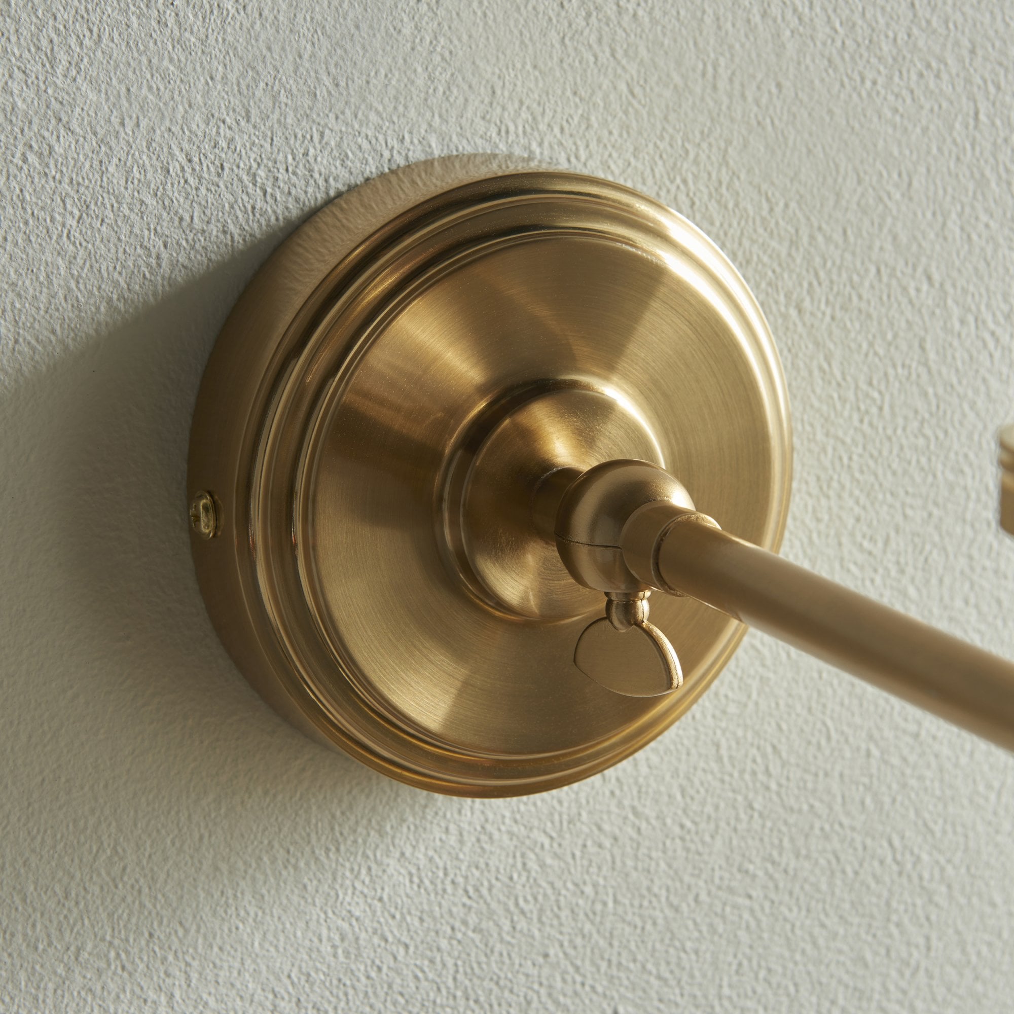 Endon Step Fold Single Light Wall - Brushed Aged Brass Plate