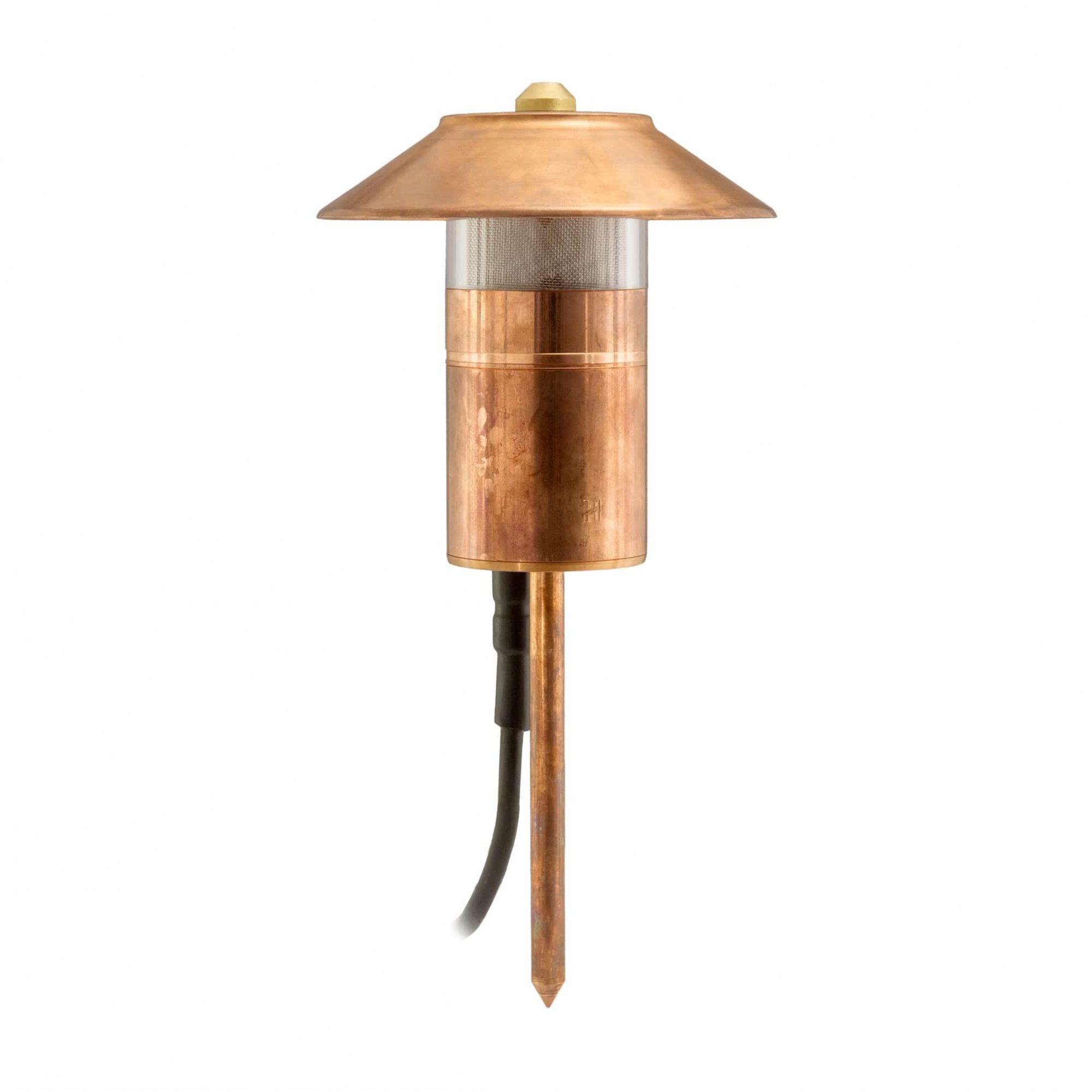 Hunza Pure LED Fern Light with Smooth Hood - Copper - Low Voltage