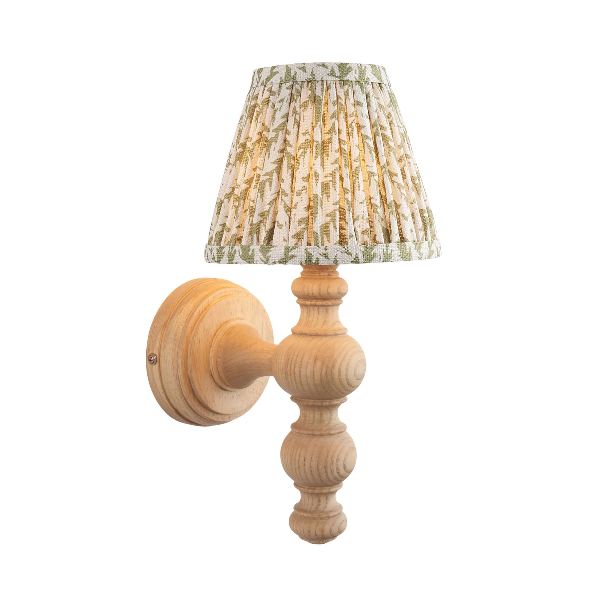 Endon Bibury Wall Light & Leaf 16cm Herb Garden Green Shade