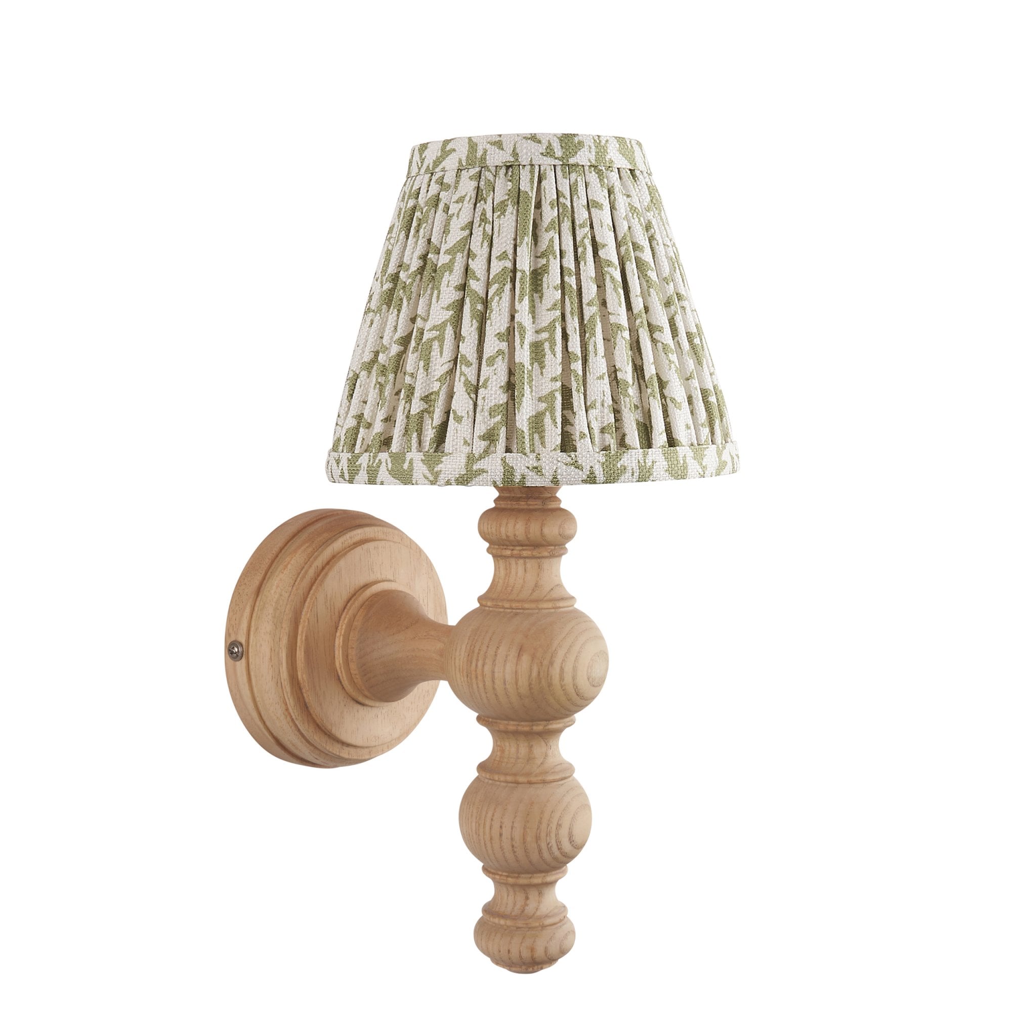 Endon Bibury Wall Light & Leaf 16cm Herb Garden Green Shade