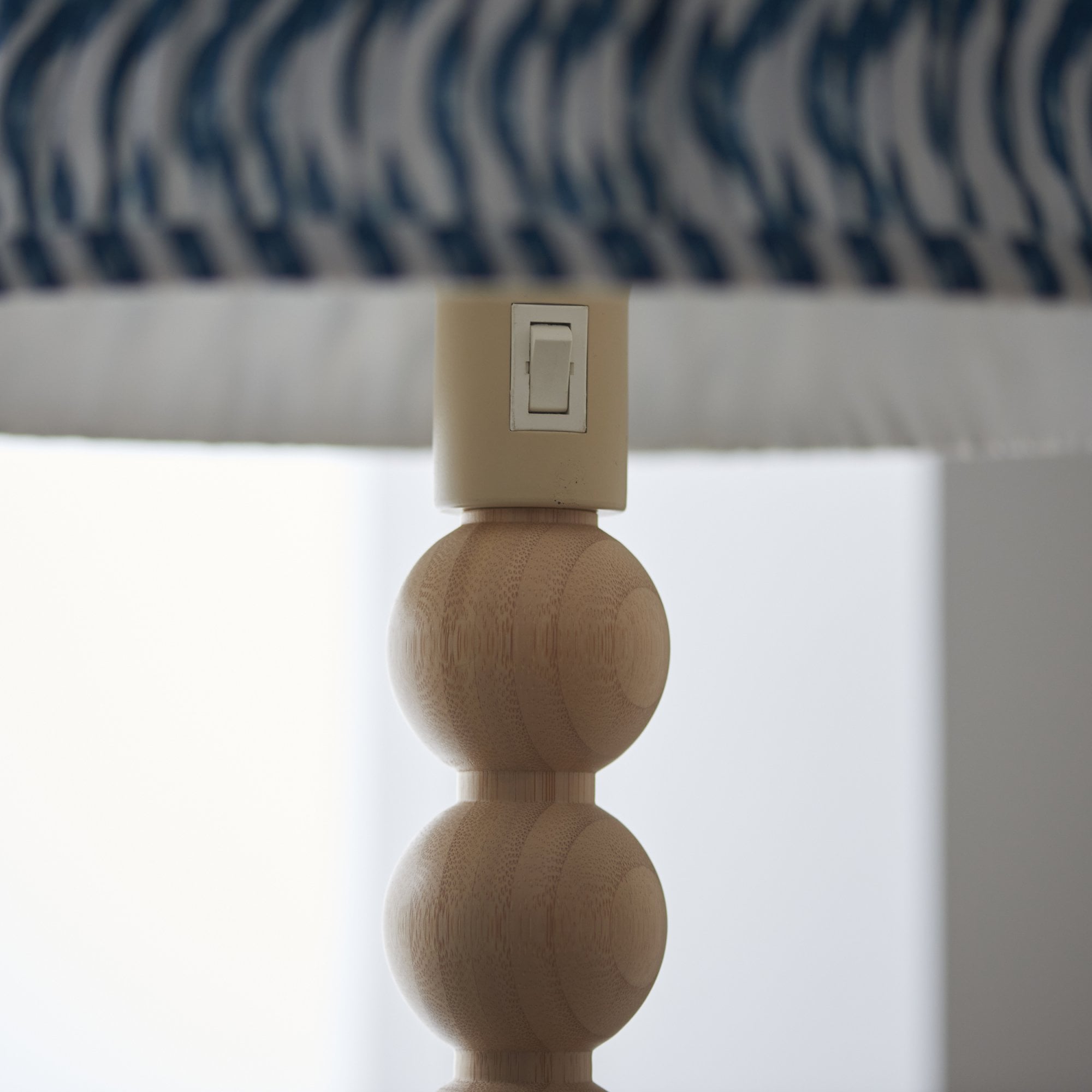 Endon Cane Floor Lamp & Ripple 40cm Marlin Blue Shade