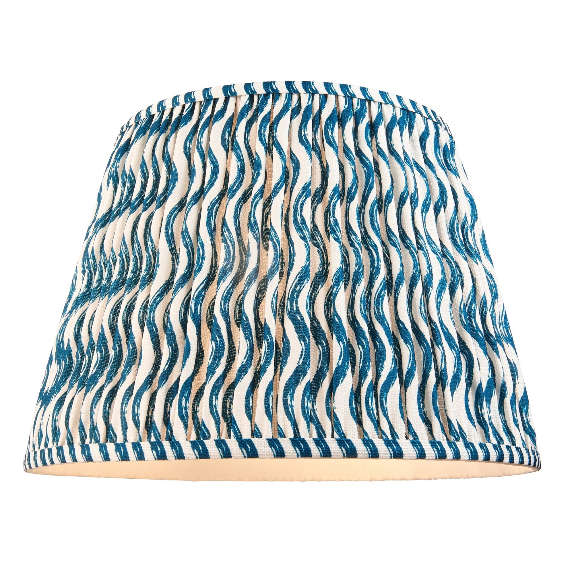 Endon Cane Floor Lamp & Ripple 40cm Marlin Blue Shade