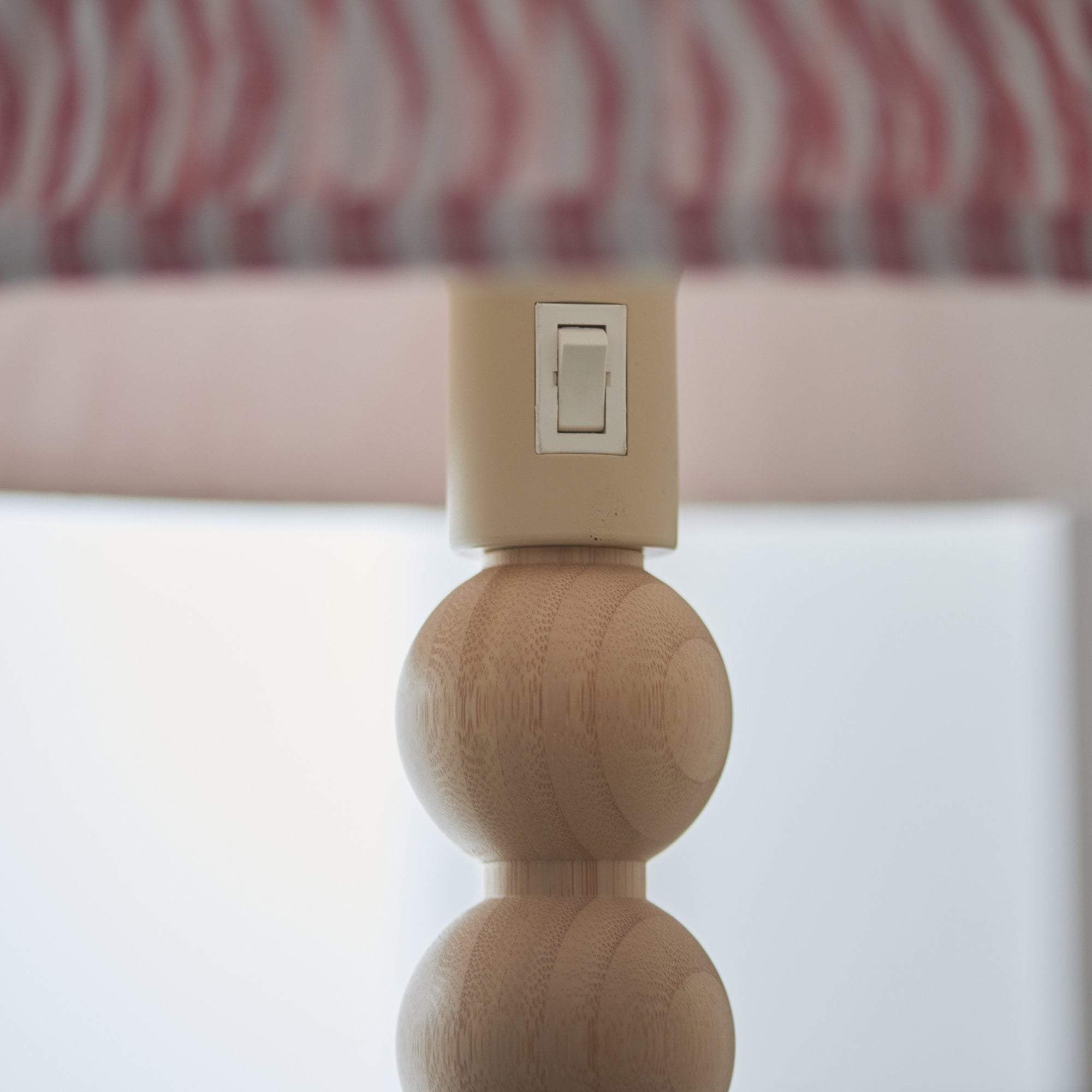 Endon Cane Floor Lamp & Ripple 40cm Coral Pink Shade