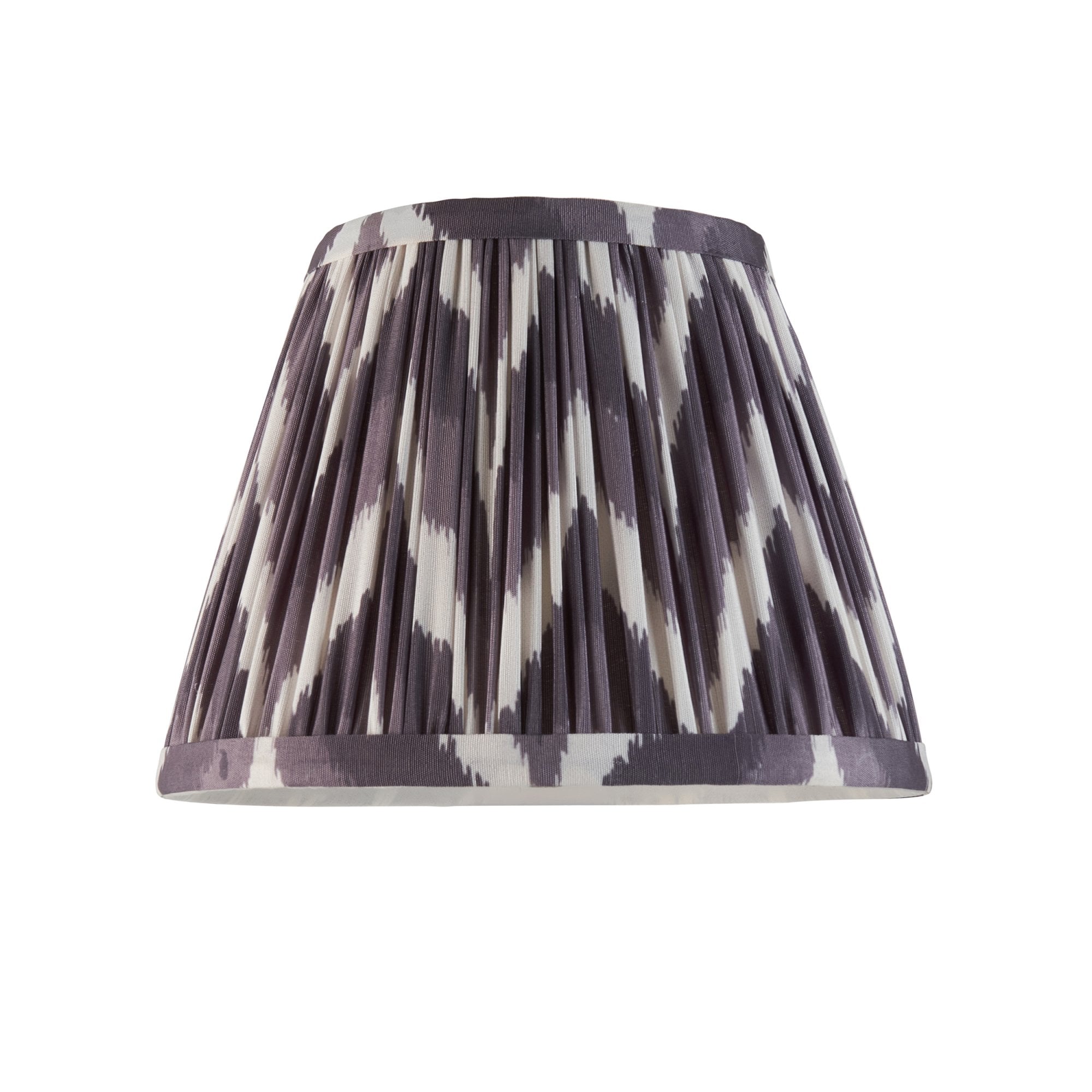 Endon Carnaby Satin Almond White Wall Light & Zigzag 20cm Pearl Grey Shade