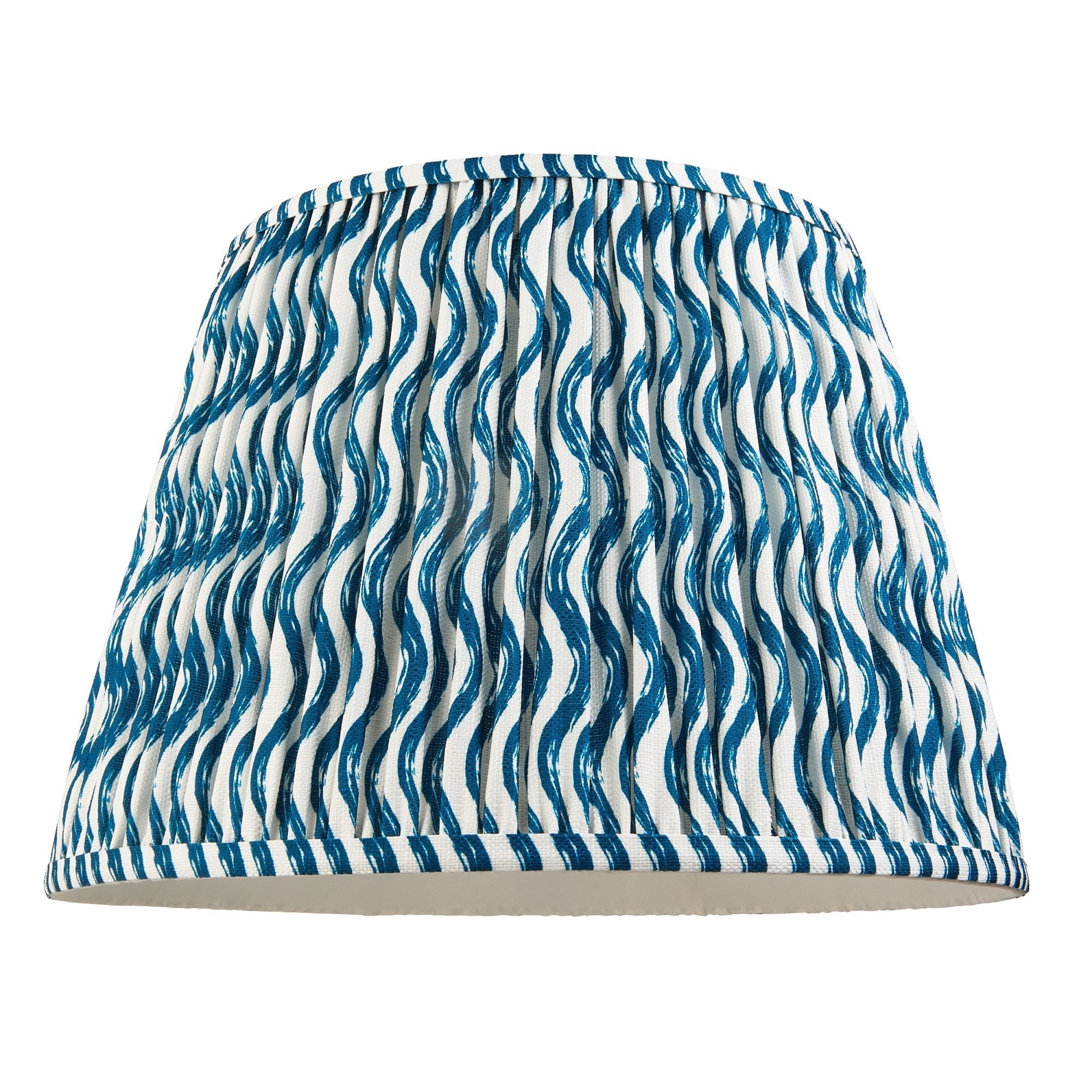 Endon Higgledy Gloss Marlin Blue Floor Lamp & Ripple 40cm Marlin Blue Shade
