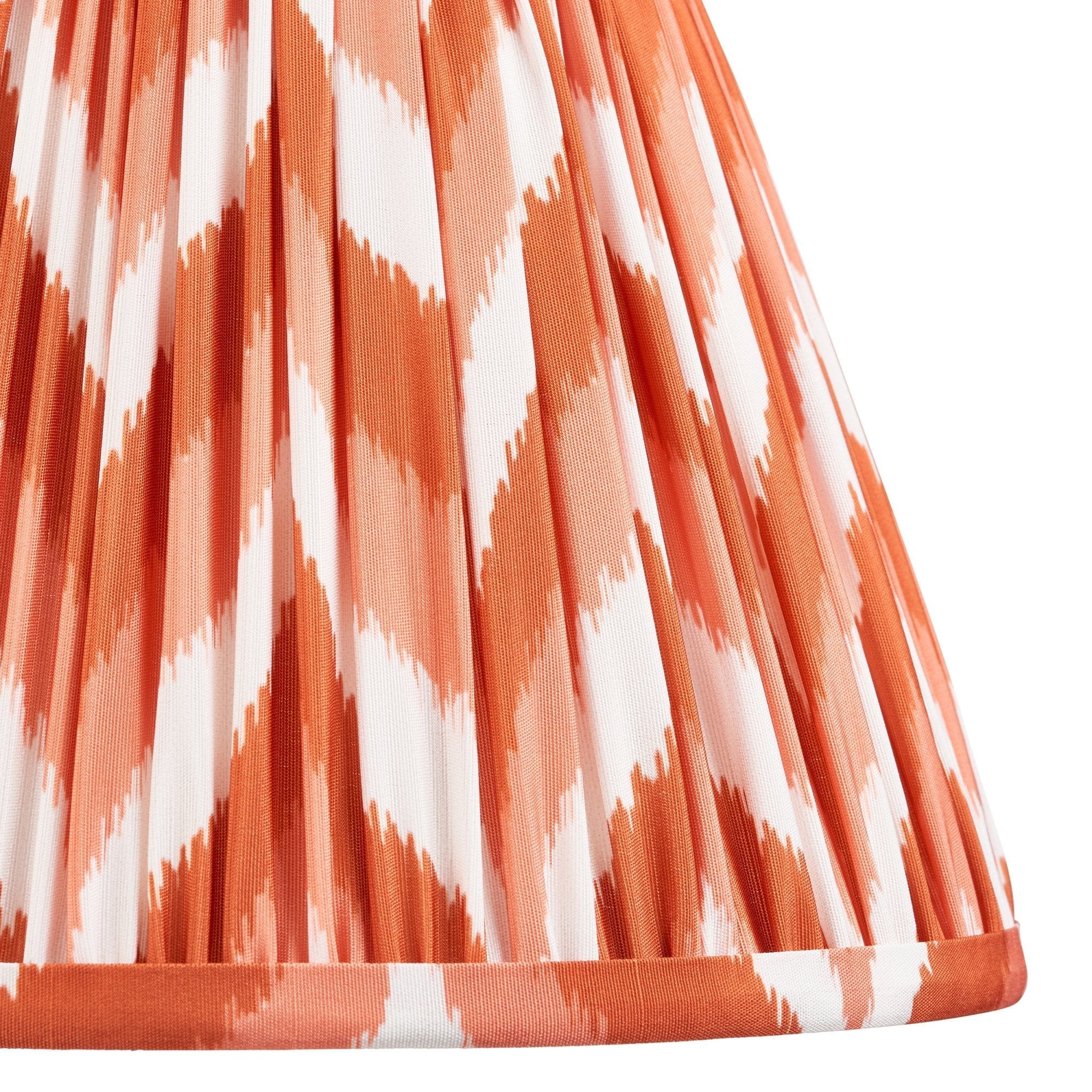 Endon Higgledy Gloss Marlin Blue Table Lamp & Zigzag 25cm Apricot Orange Shade