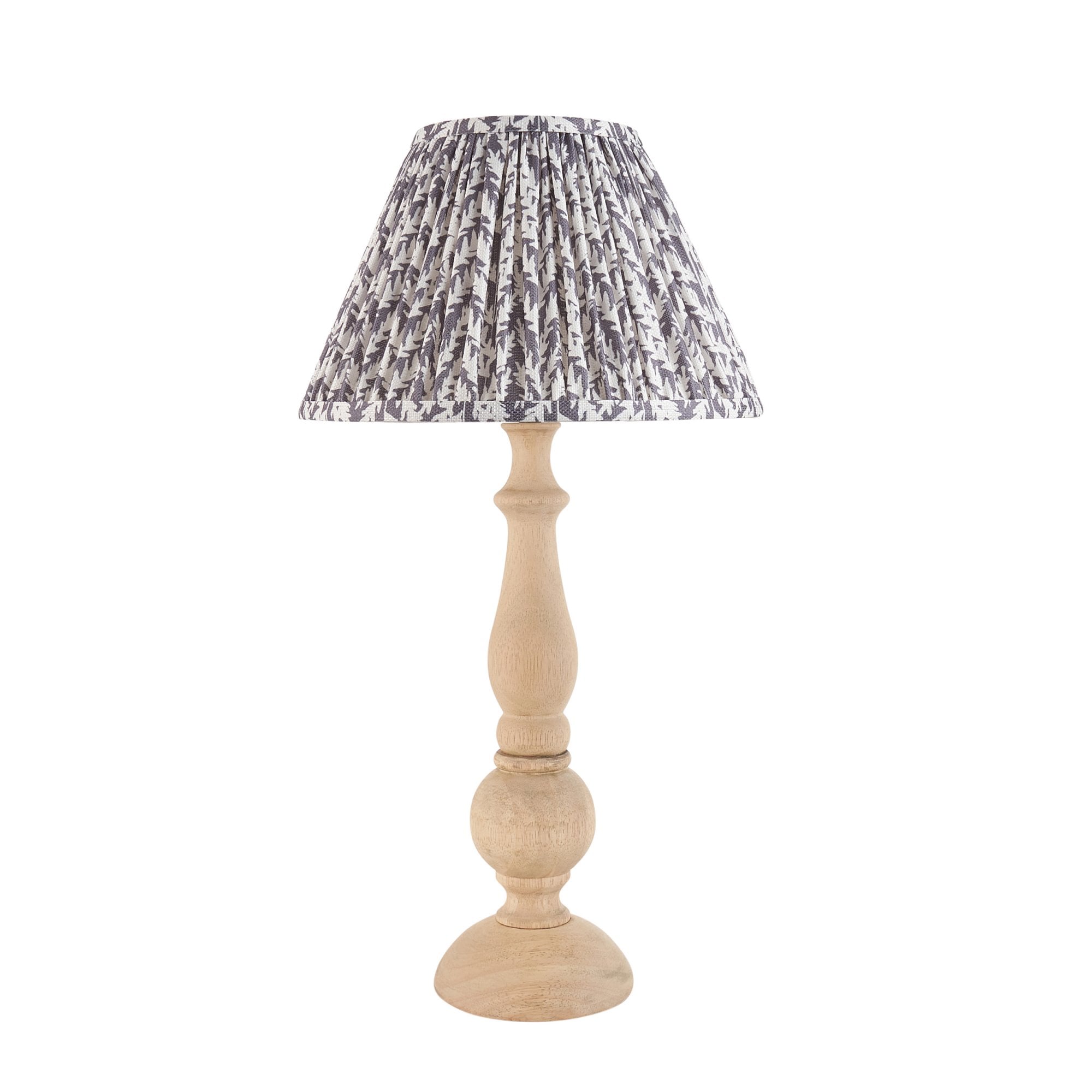 Endon Hidcote Table Lamp & Leaf 30cm Pearl Grey Shade
