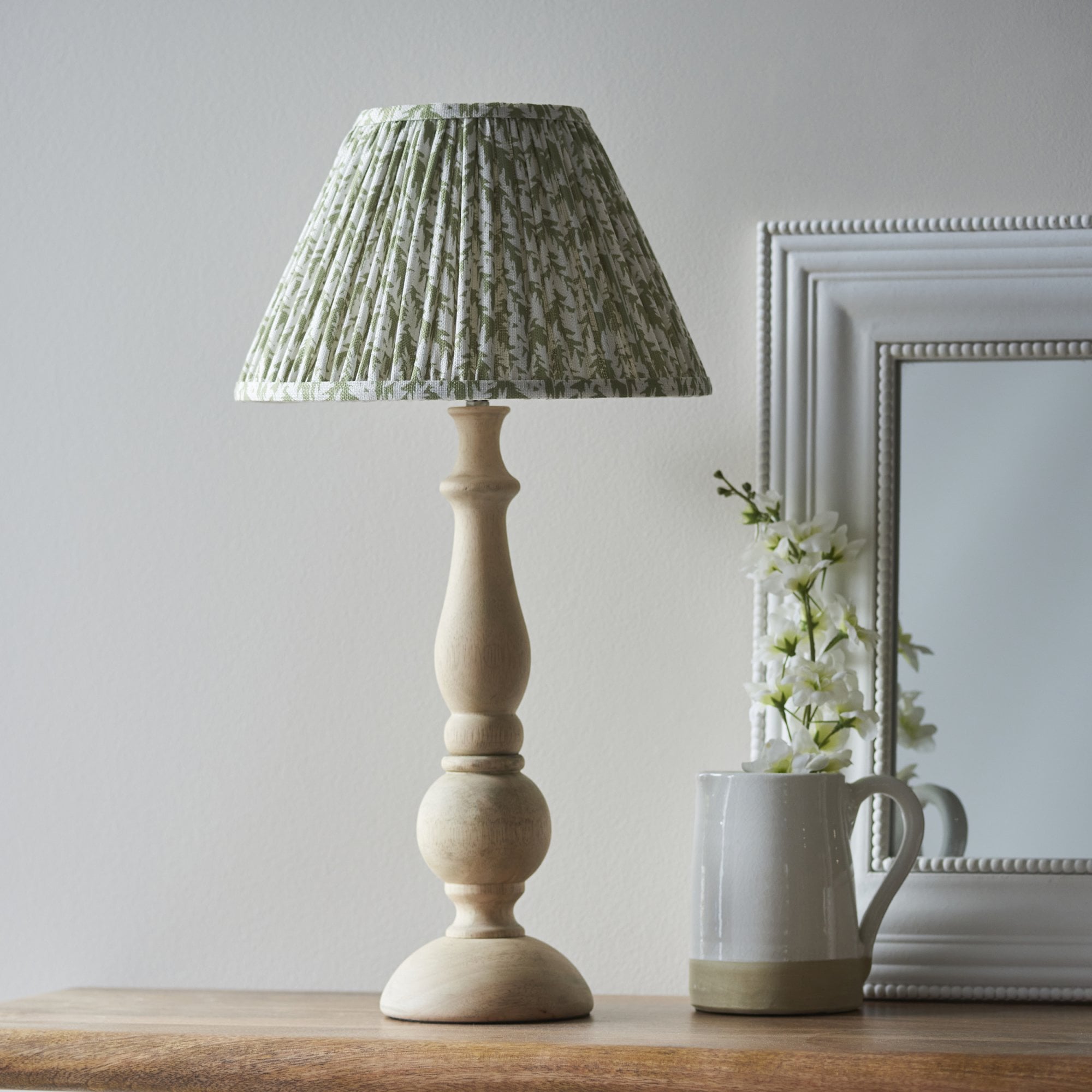 Endon Hidcote Table Lamp & Leaf 30cm Herb Garden Green Shade