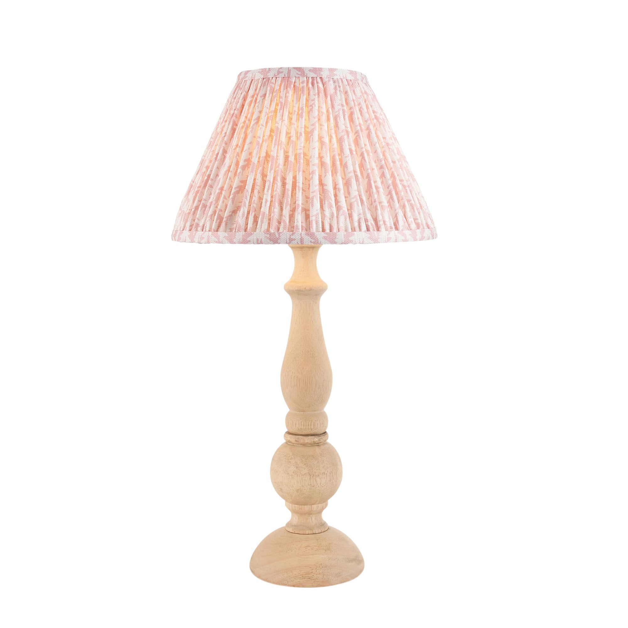 Endon Hidcote Table Lamp & Leaf 30cm Peachy Keen Shade