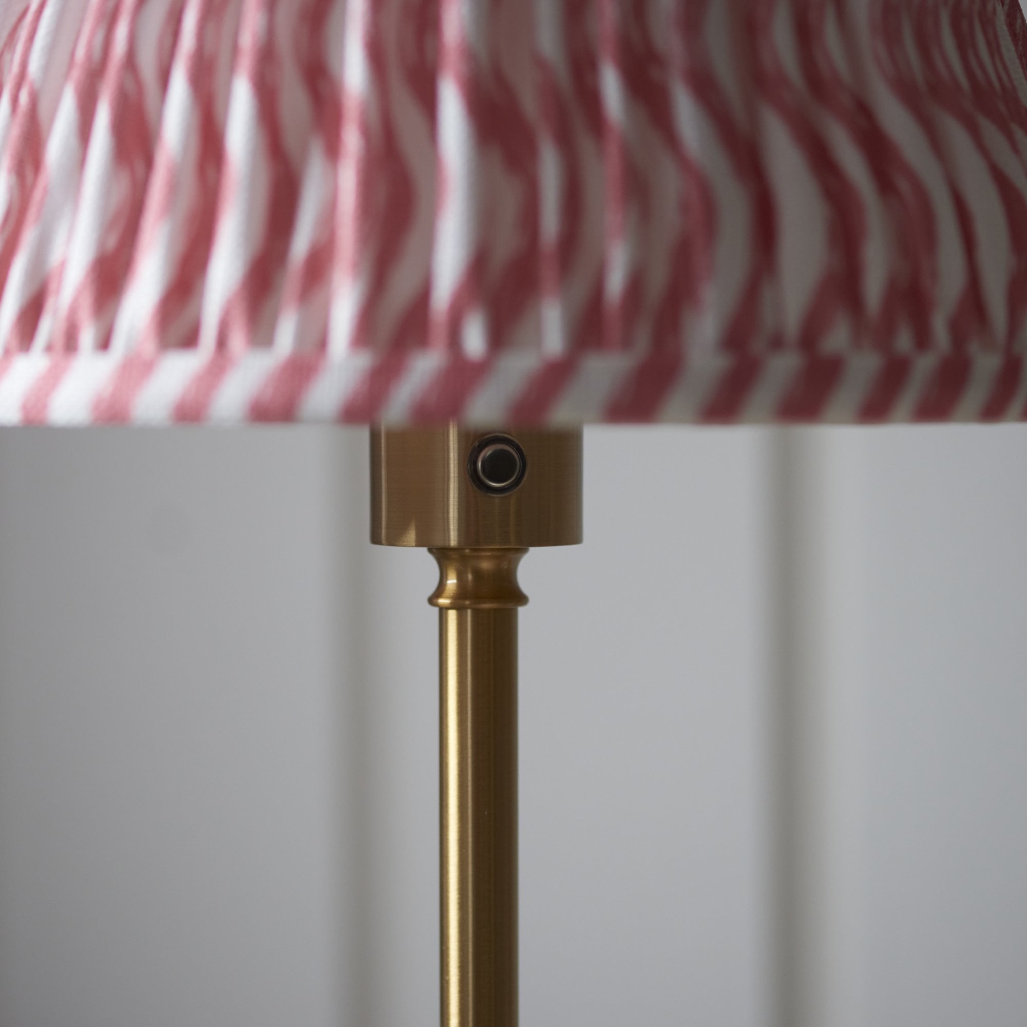 Endon Burley Rechargeable Floor Lamp & Ripple 25cm Coral Pink Shade