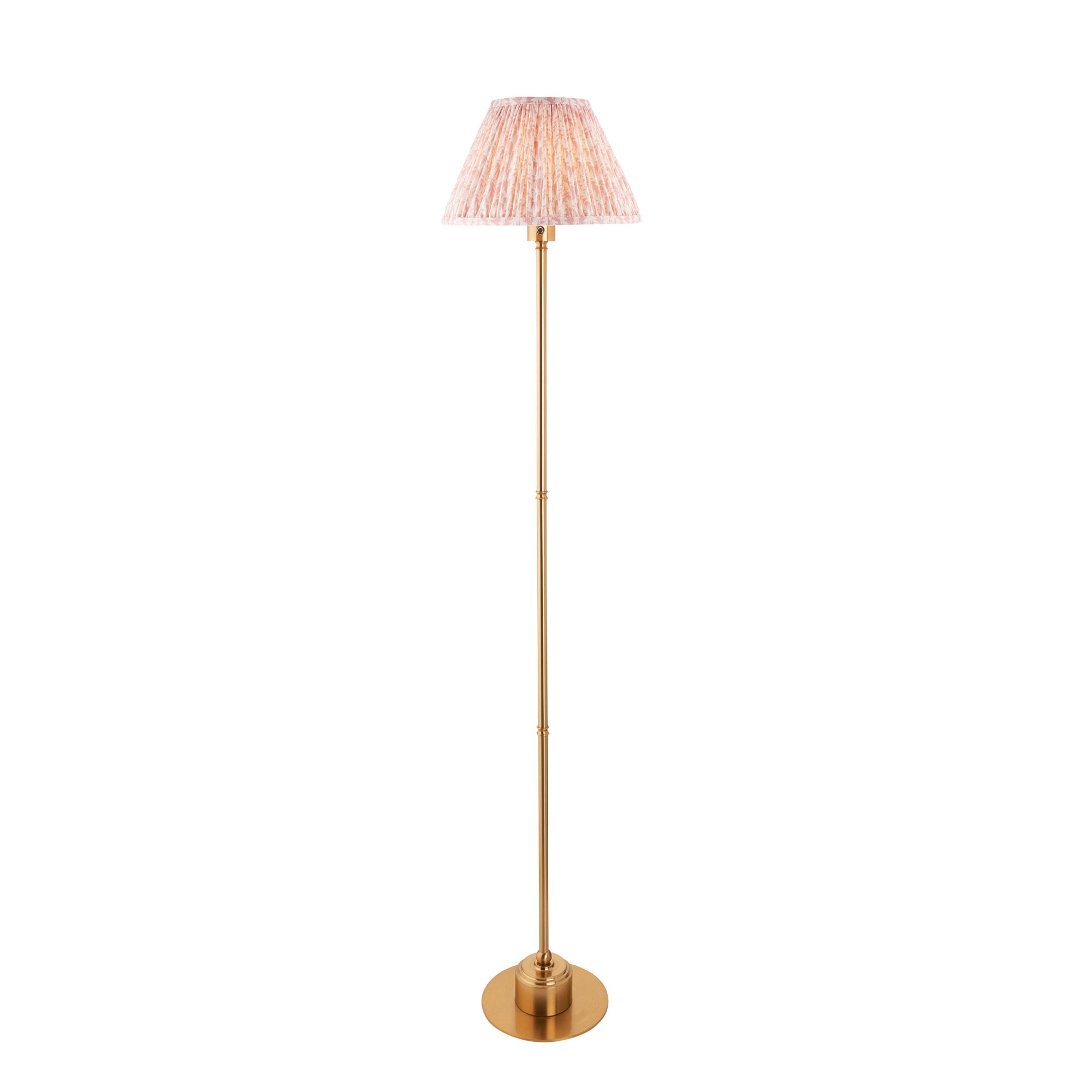 Endon Burley Rechargeable Table Lamp & Leaf 30cm Peachy Keen Shade