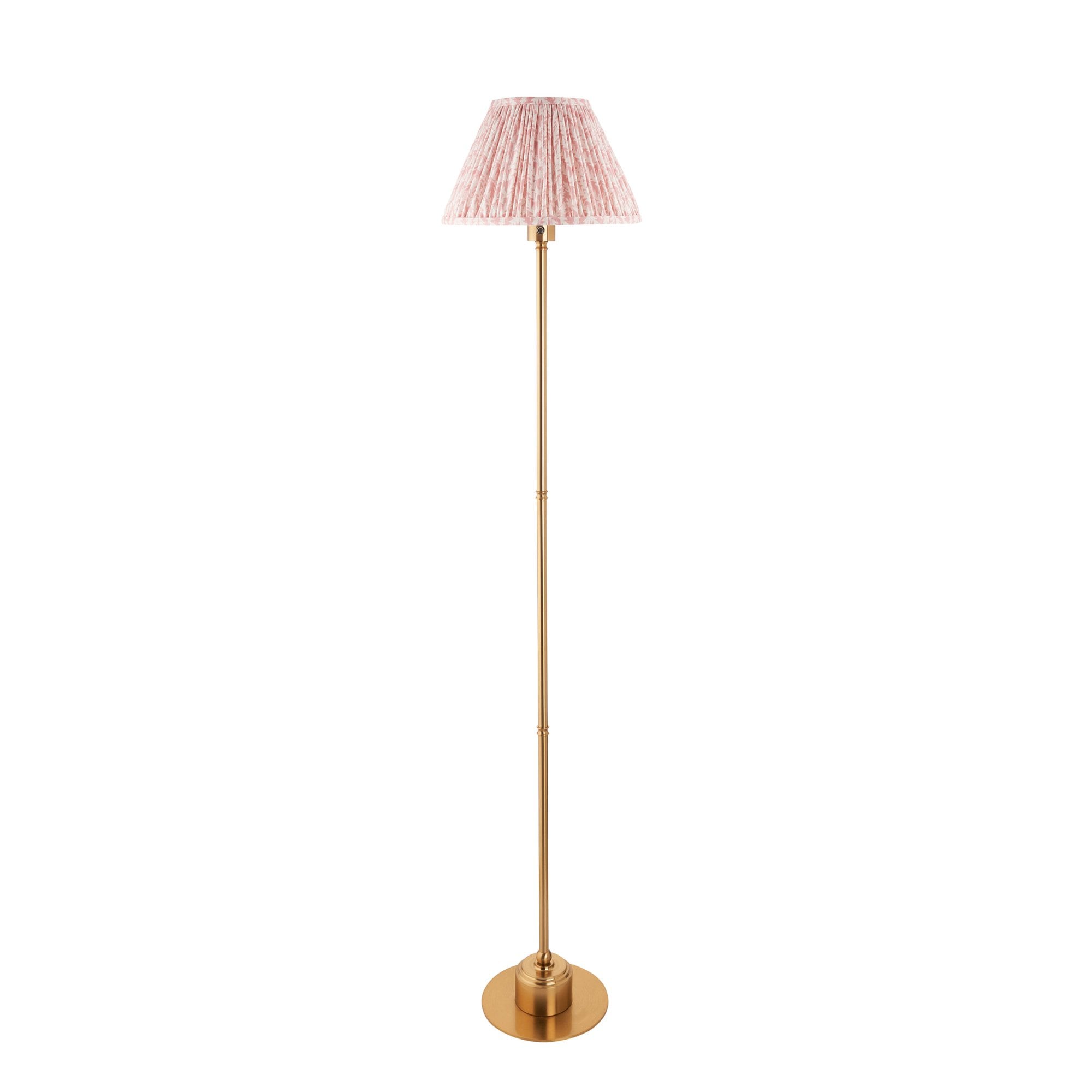 Endon Burley Rechargeable Table Lamp & Leaf 30cm Peachy Keen Shade
