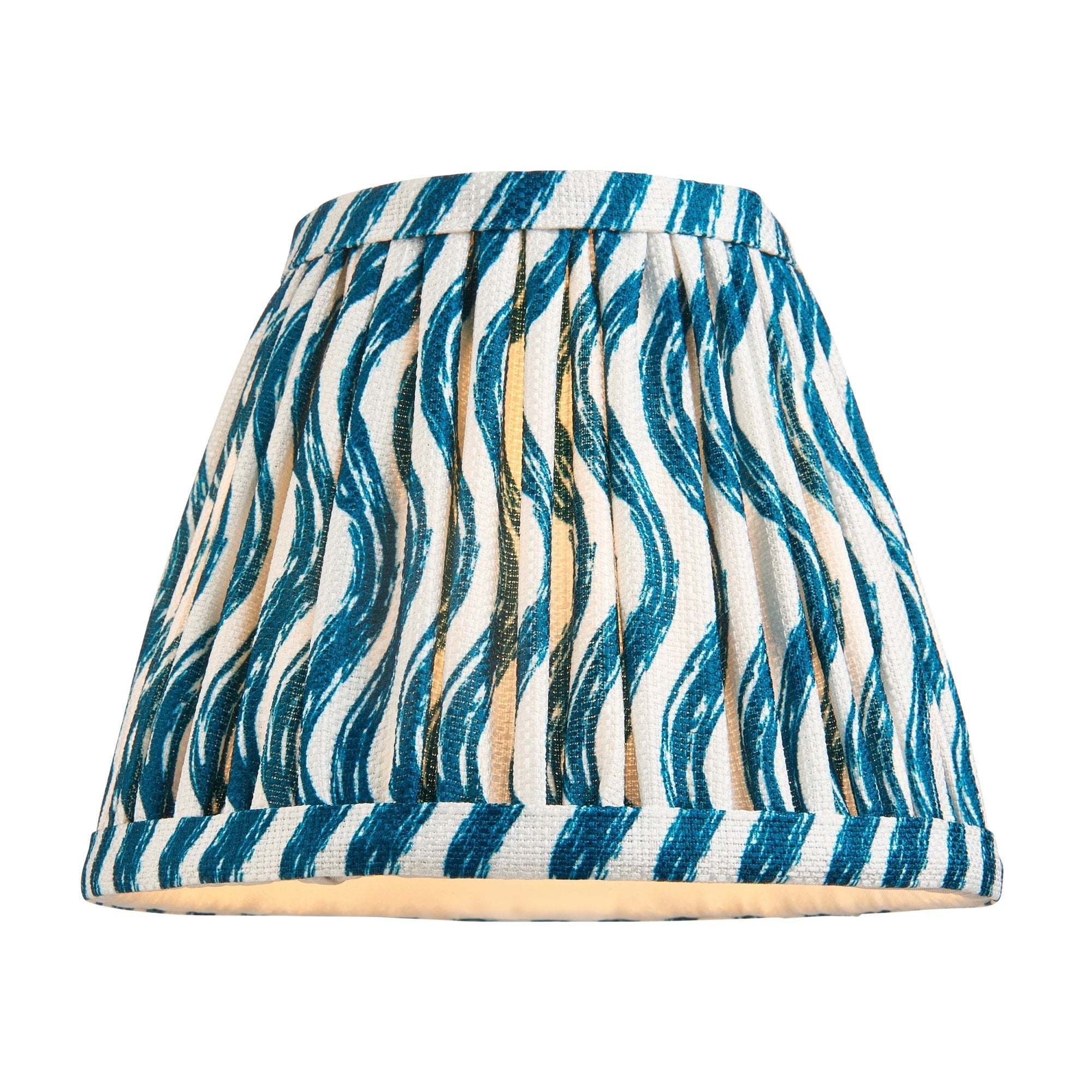 Endon Burley Rechargeable Table Lamp & Ripple 16cm Marlin Blue Shade