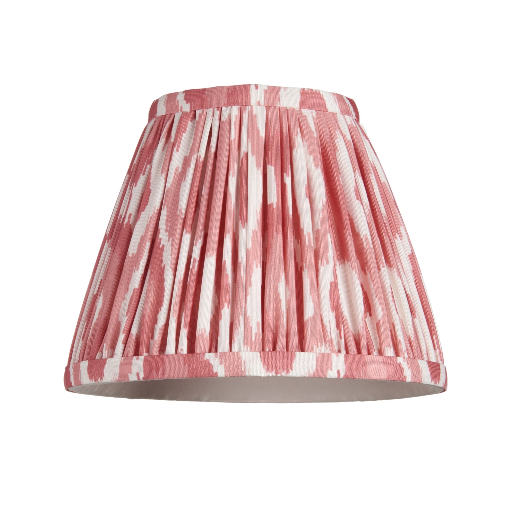 Endon Burley Rechargeable Table Lamp & Ikat 16cm Coral Pink Shade