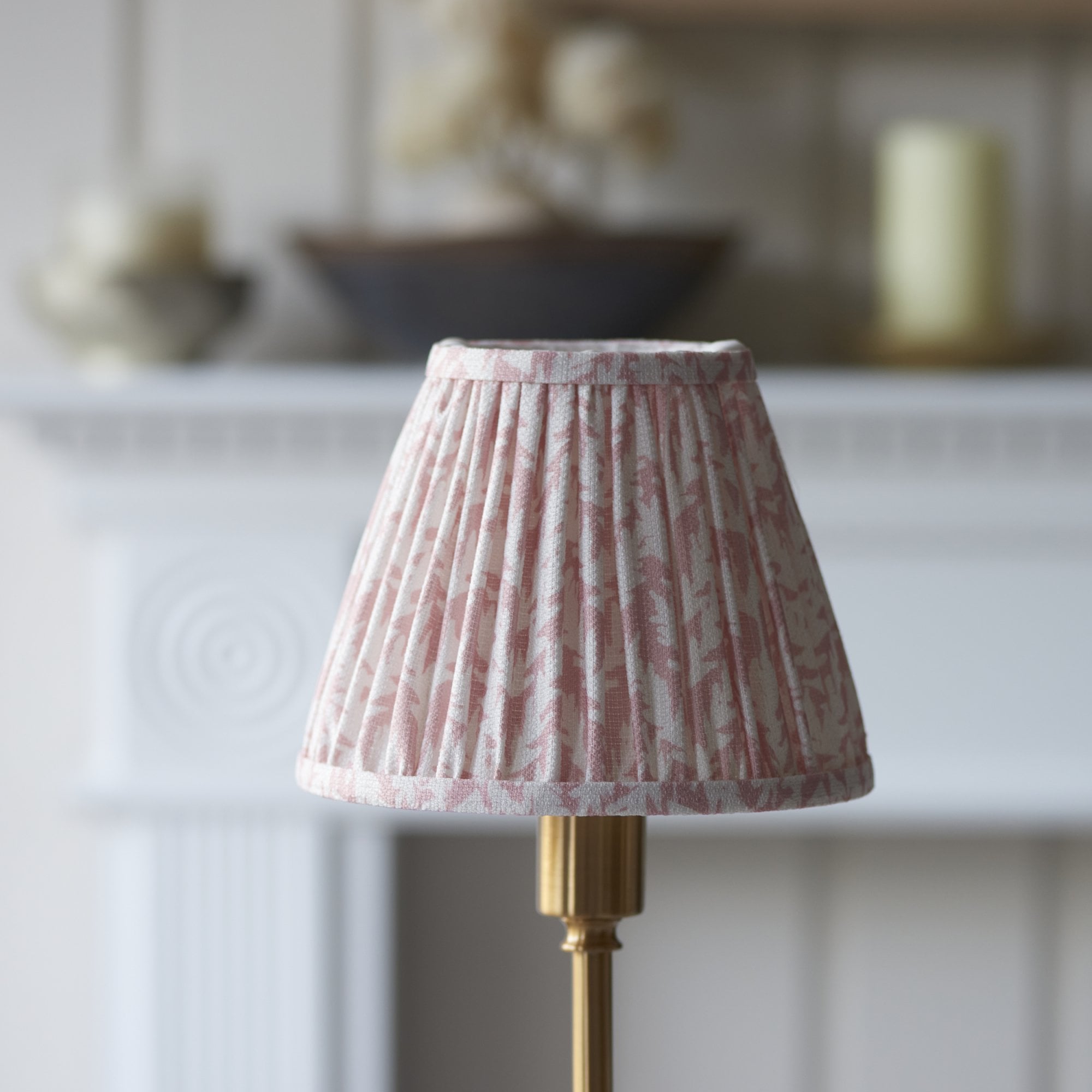 Endon Burley Rechargeable Table Lamp & Leaf 16cm Peachy Keen Shade
