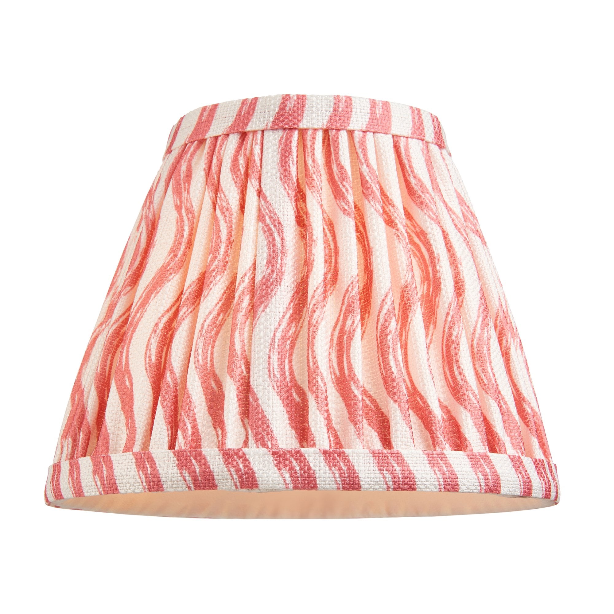 Endon Burley Rechargeable Table Lamp & Ripple 16cm Coral Pink Shade