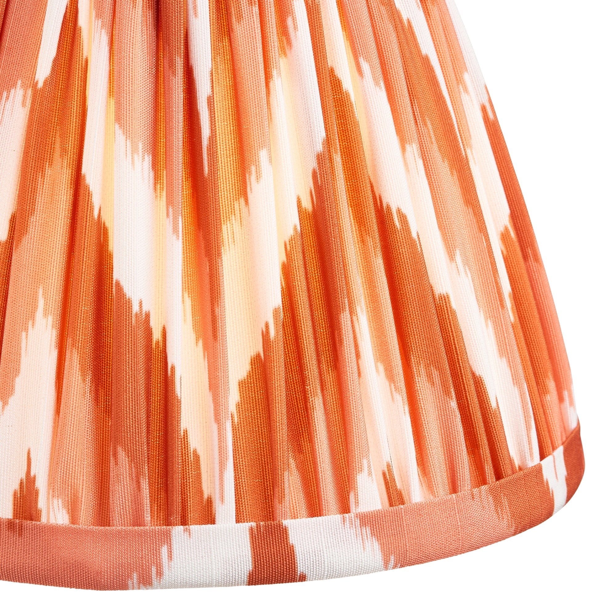 Endon Burley Rechargeable Table Lamp & Zigzag 16cm Apricot Orange Shade