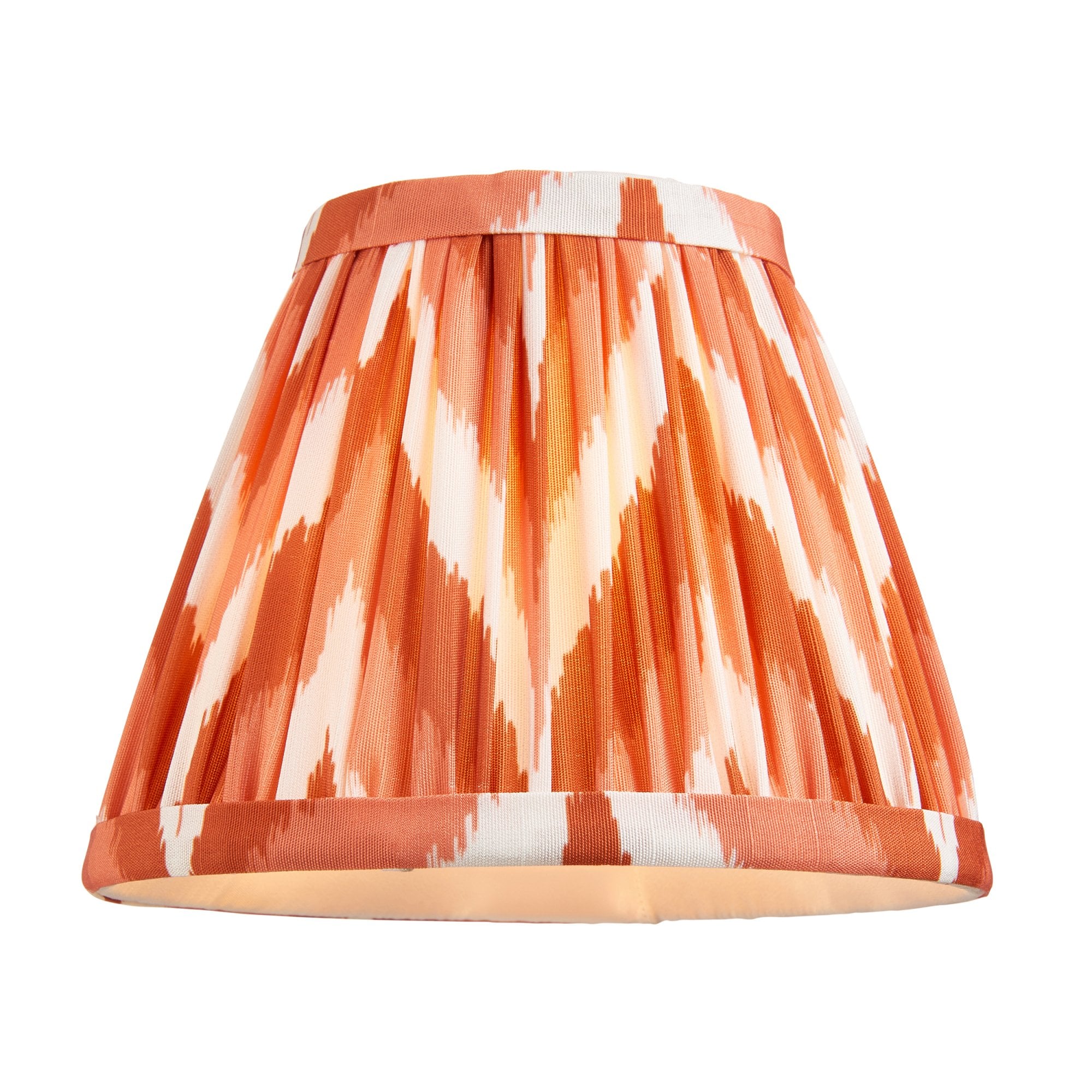 Endon Burley Rechargeable Table Lamp & Zigzag 16cm Apricot Orange Shade