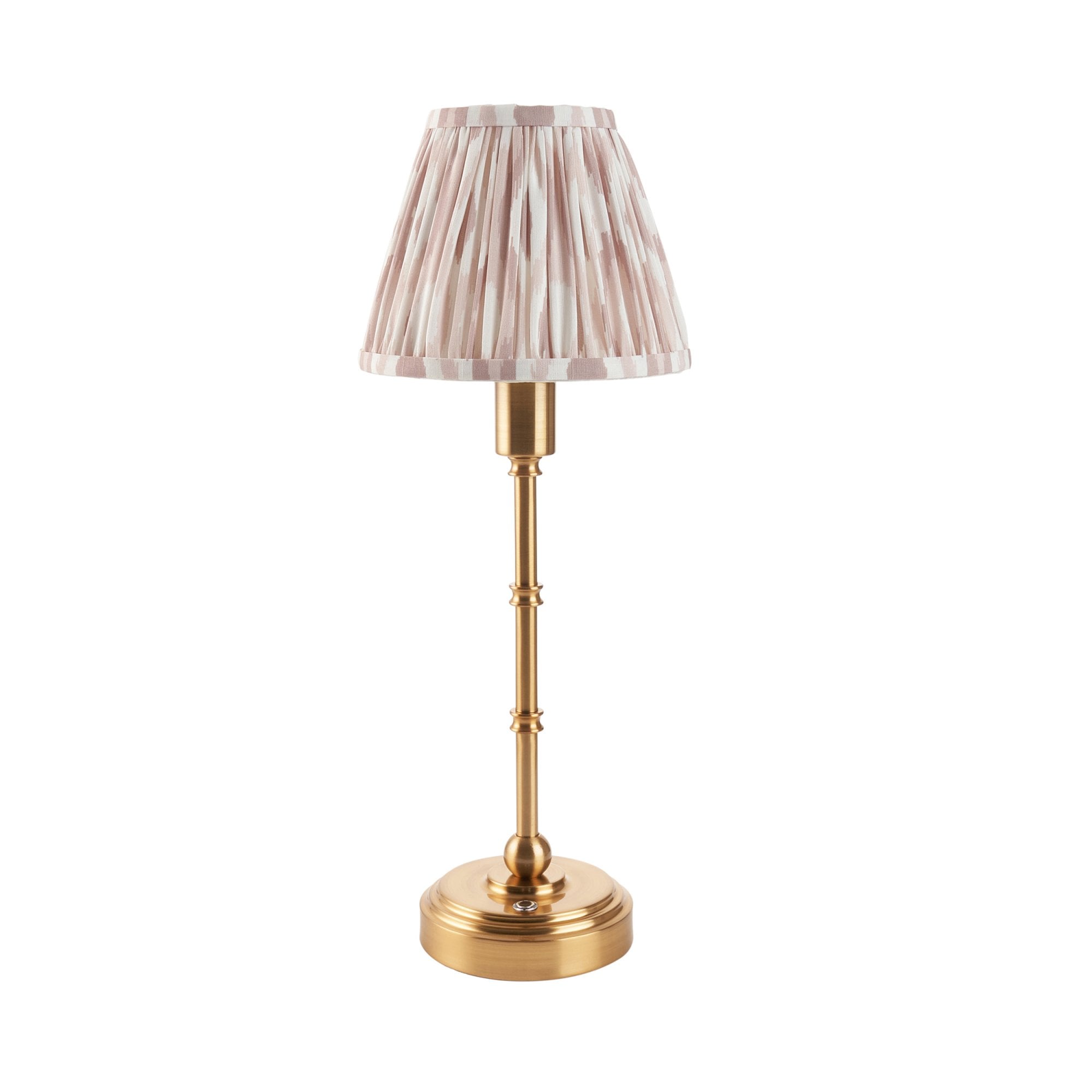 Endon Burley Rechargeable Table Lamp & Ikat 16cm Neutral Shade