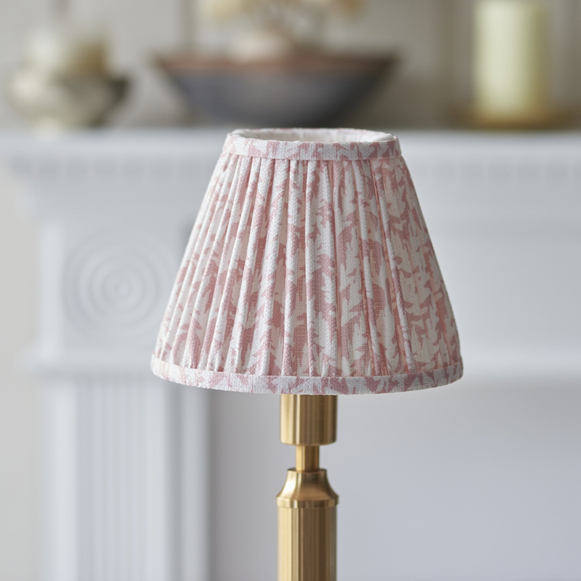 Endon Trobridge Rechargeable Table Lamp & Leaf 16cm Peachy Keen Shade