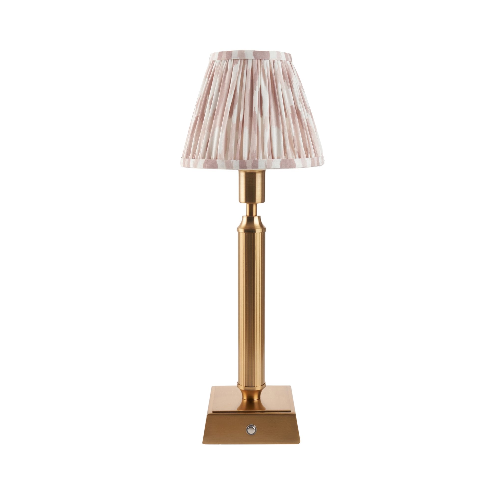Endon Trobridge Rechargeable Table Lamp & Ikat 16cm Neutral Shade