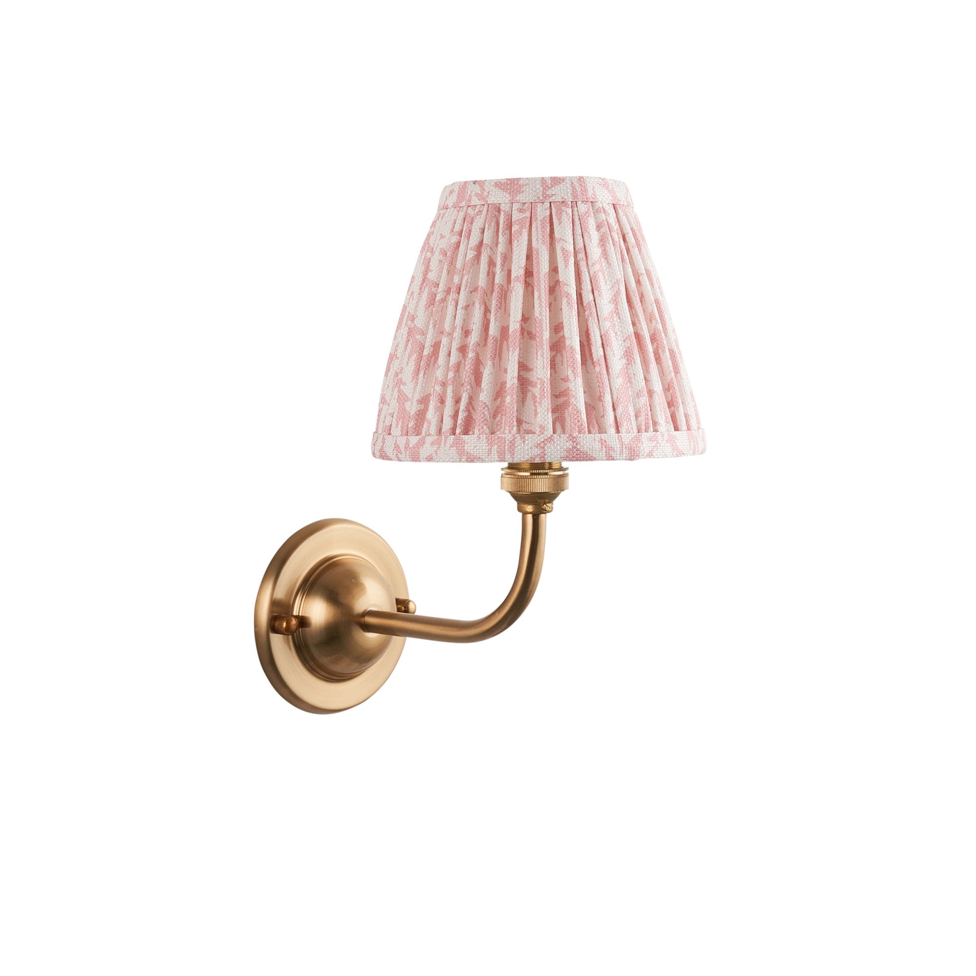 Endon Dome Arc Wall Light & Leaf 16cm Peachy Keen Shade