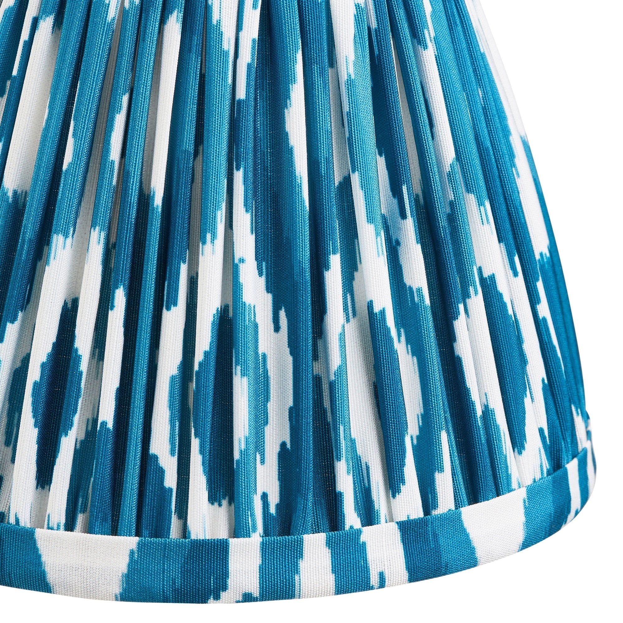 Endon Dome Arc Wall Light & Ikat 16cm Marlin Blue Shade