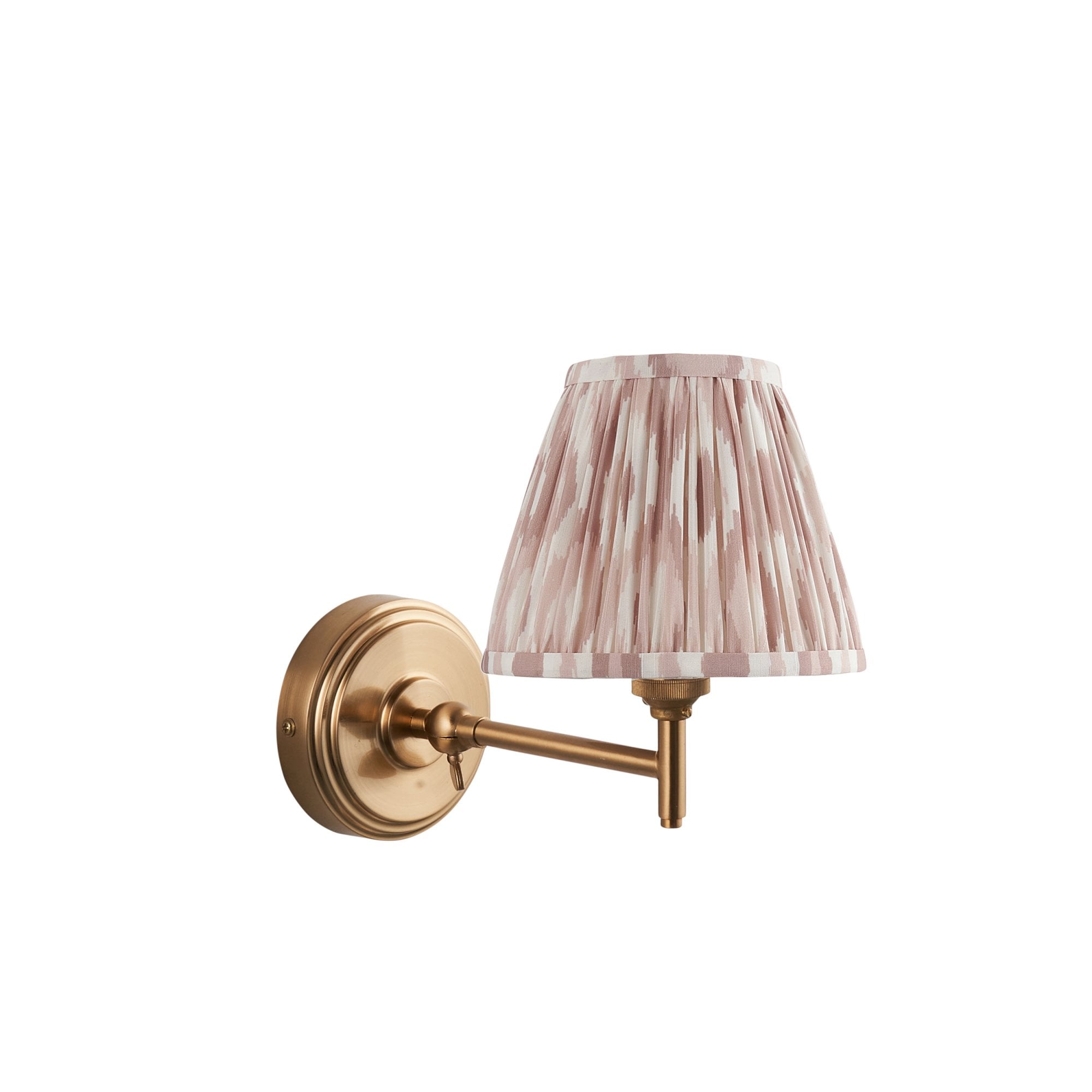 Endon Step Fold Wall Light & Ikat 16cm Neutral Shade