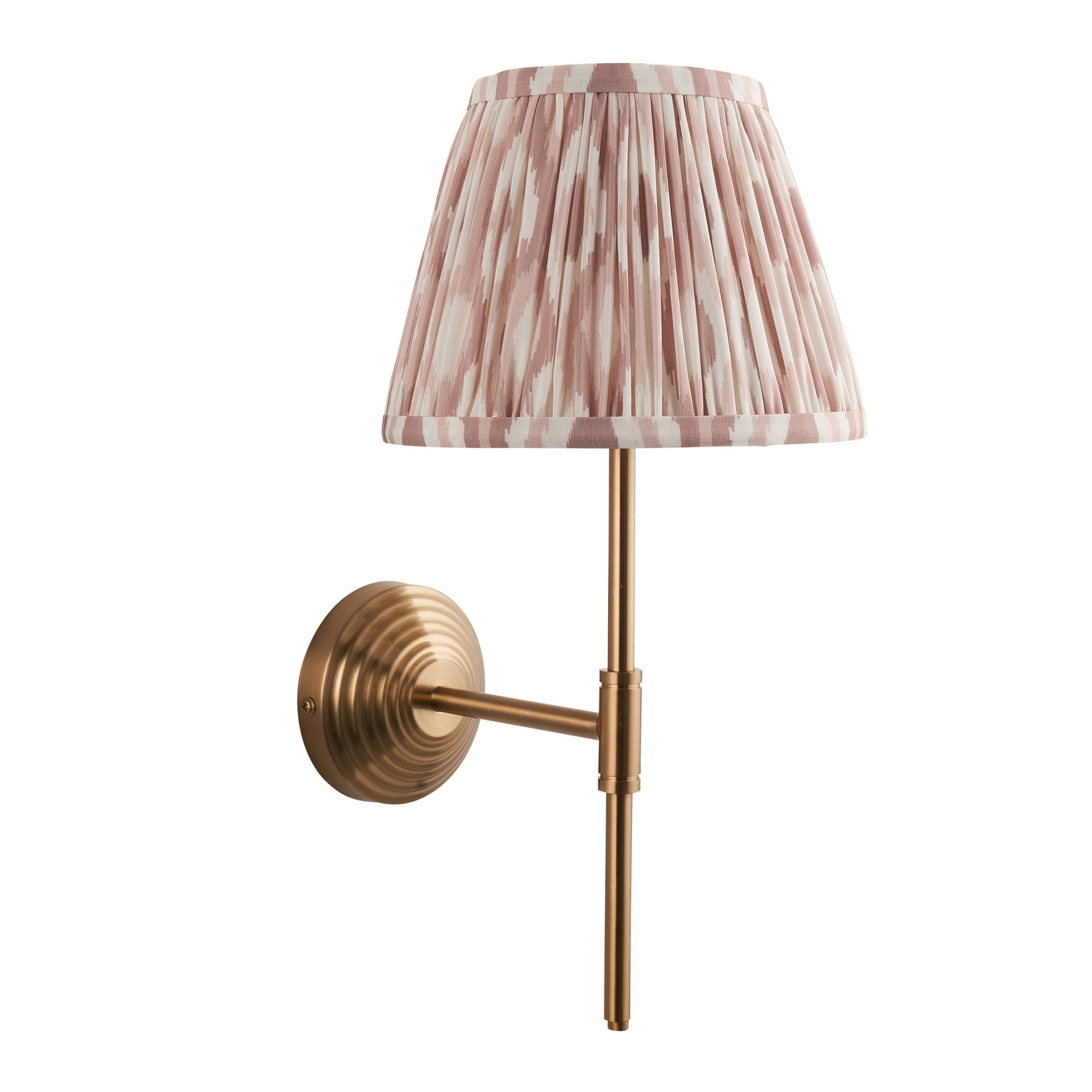 Endon Obelisk T Bar Wall Light & Ikat 20cm Neutral Shade