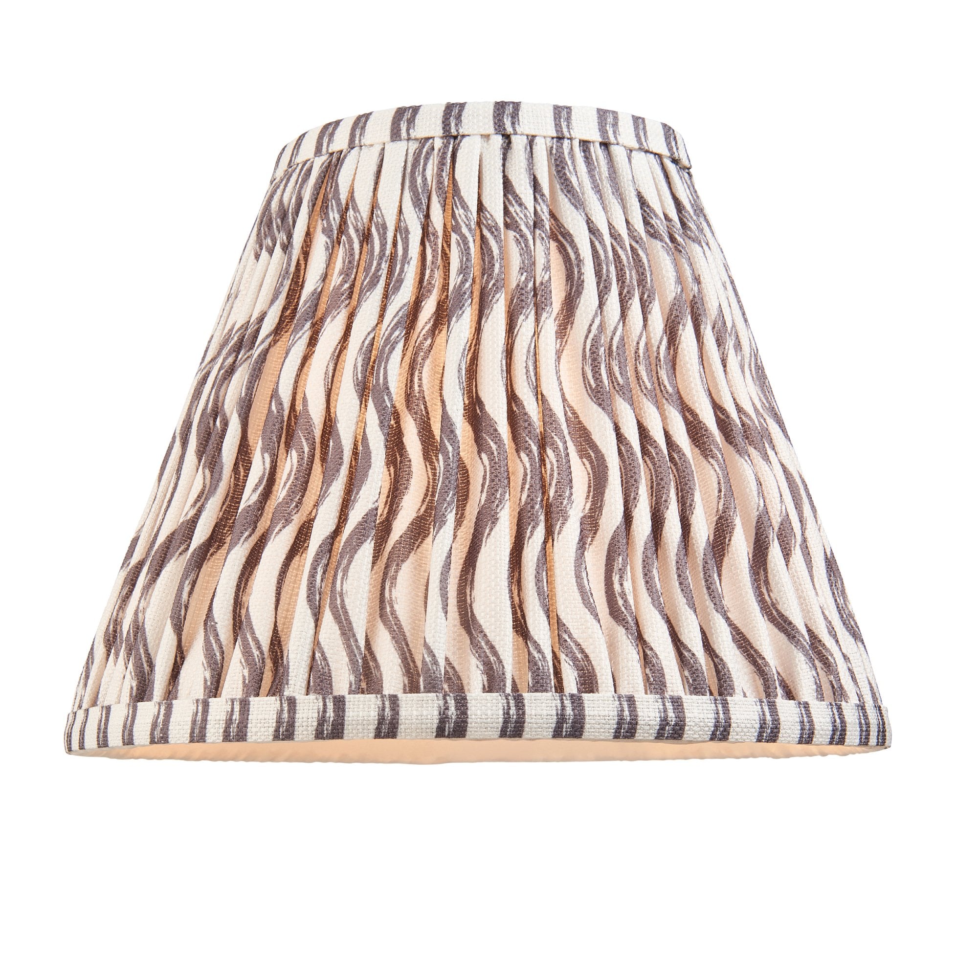 Endon Bobble Table Lamp & Ripple 25cm Pearl Grey Shade