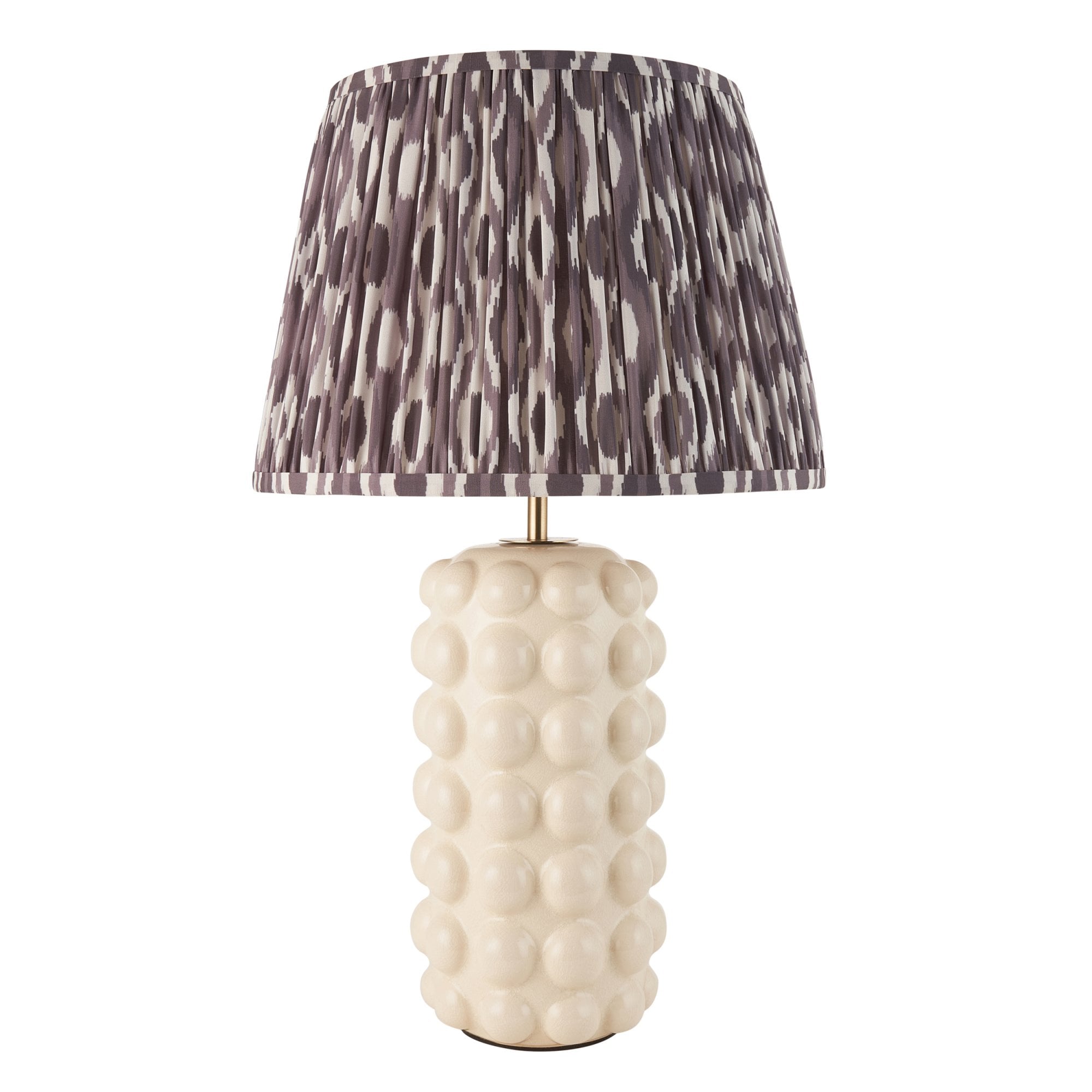 Endon Bobble Table Lamp & Ikat 35cm Pearl Grey Shade