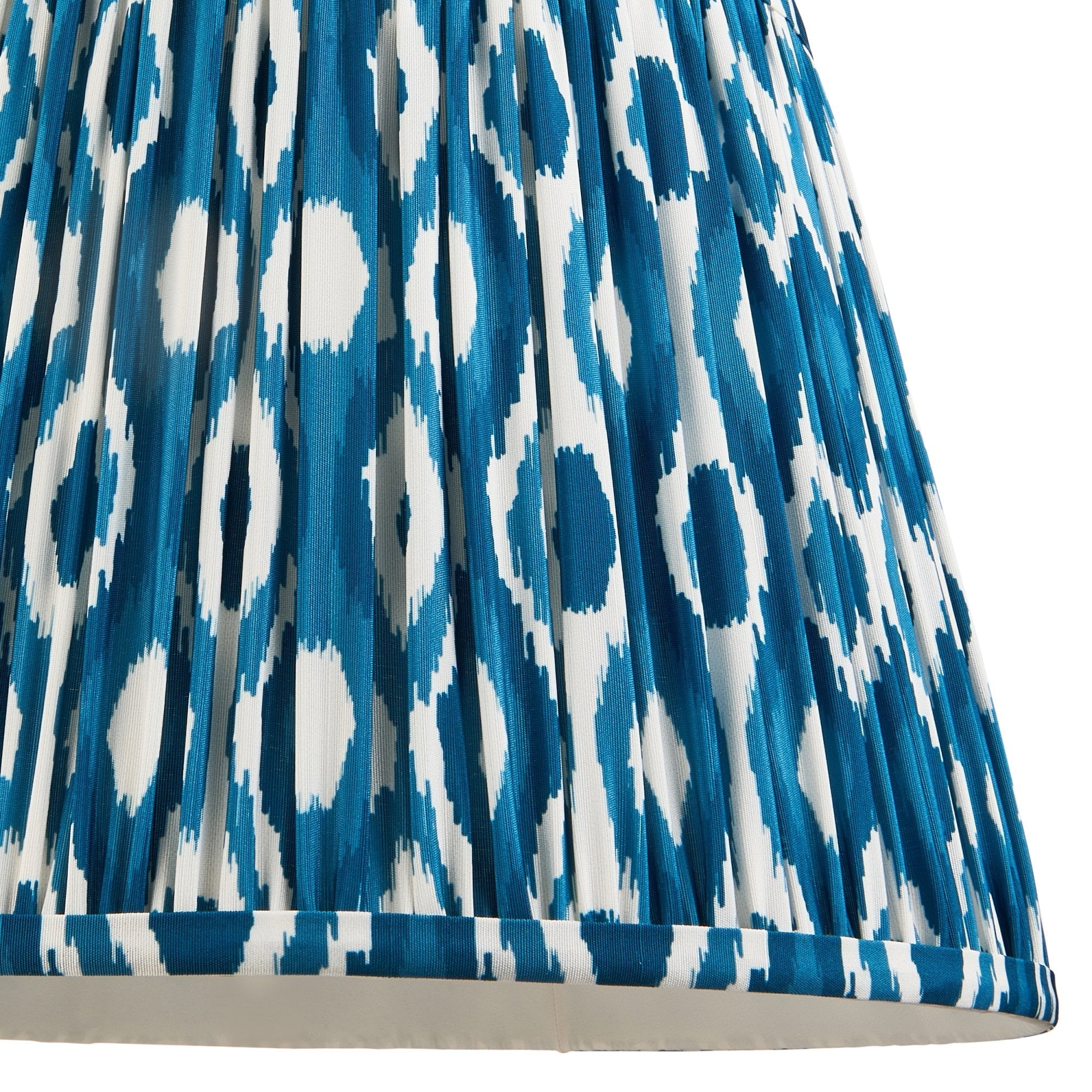 Endon Bobble Table Lamp & Ikat 35cm Marlin Blue Shade