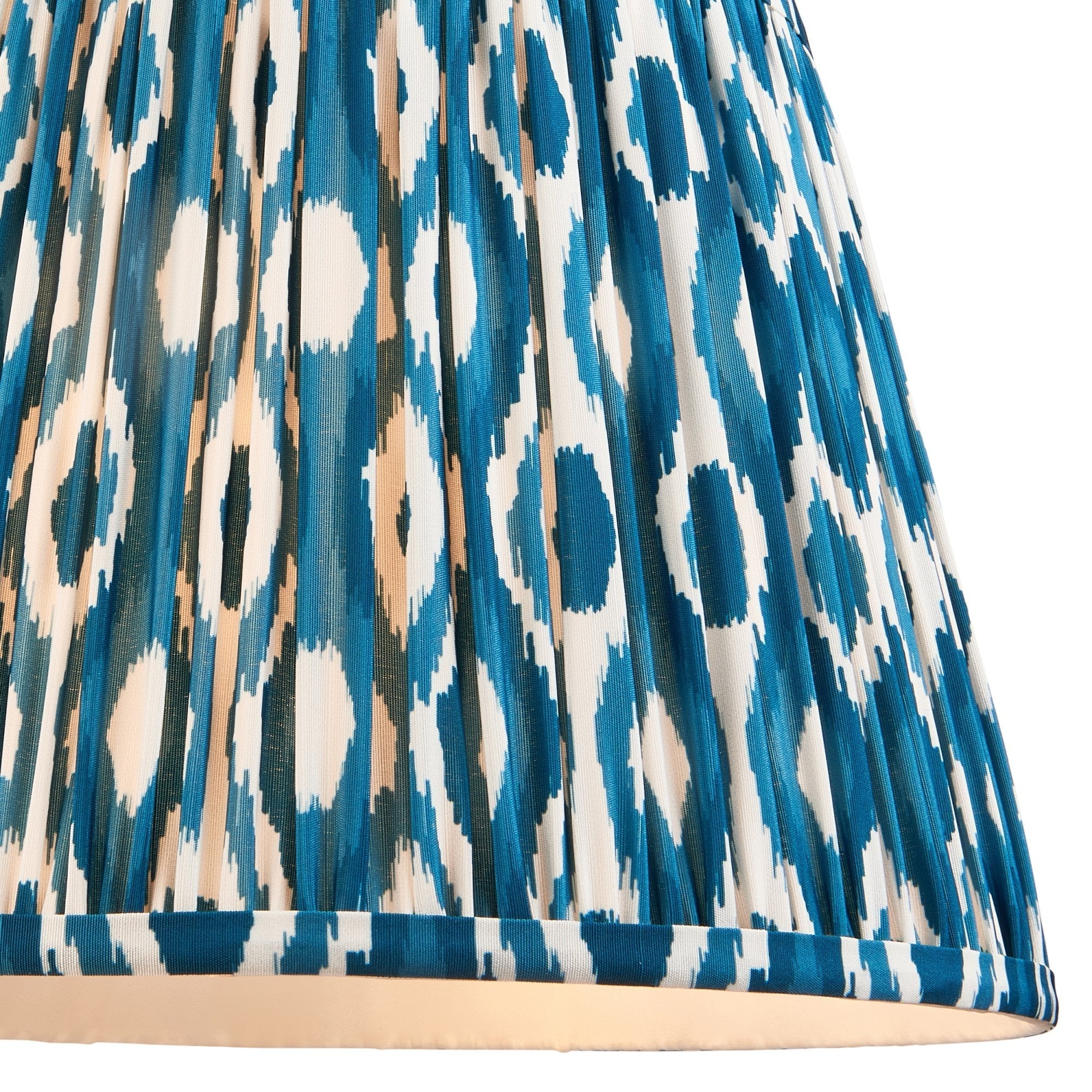 Endon Borello Table Lamp & Ikat 35cm Marlin Blue Shade