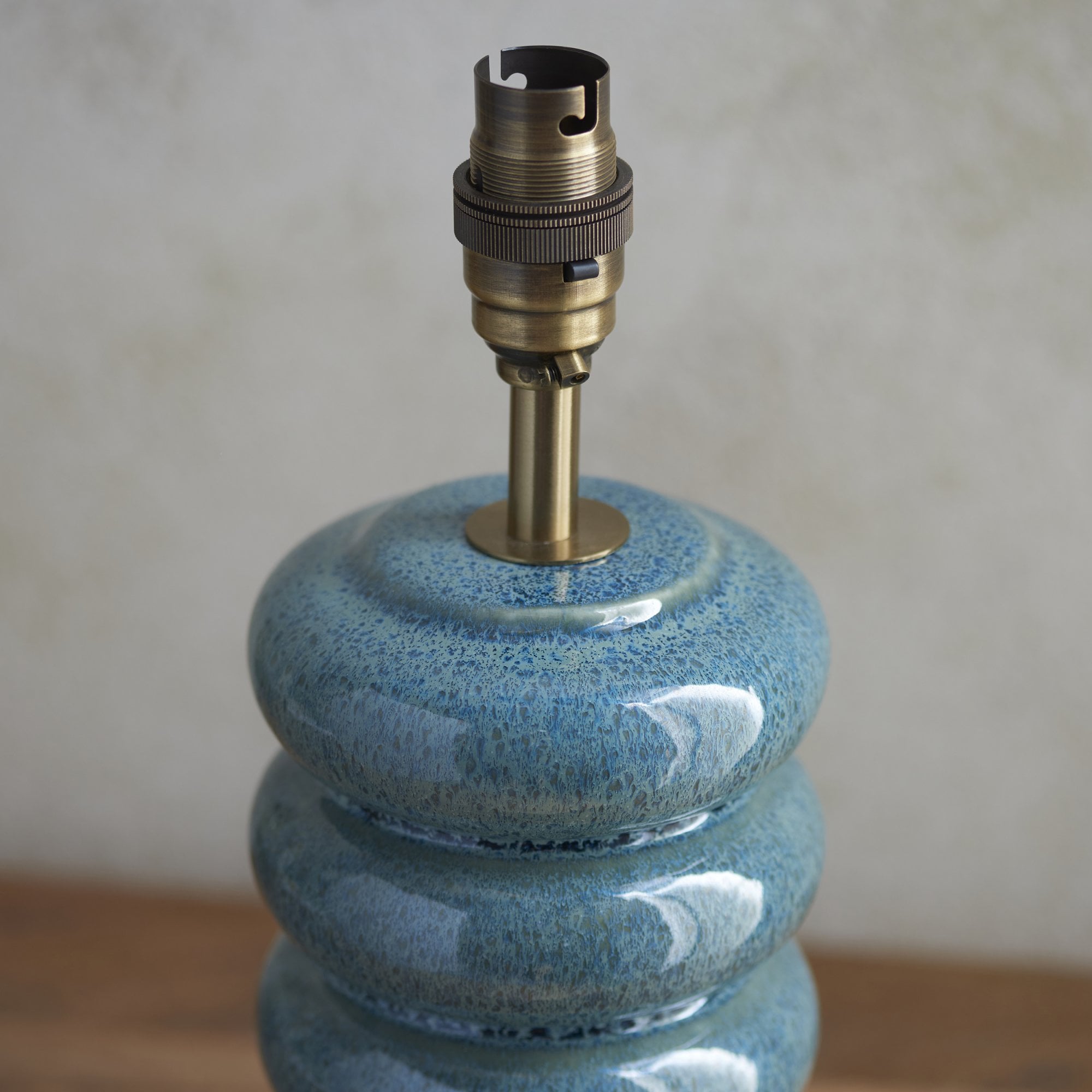 Endon Squash Table Lamp & Ripple 25cm Marlin Blue Shade