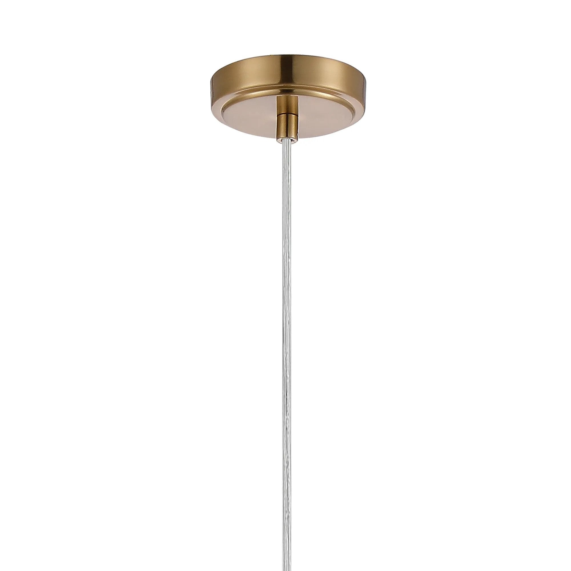 Fabula Portsea 12.5cm Single Pendant  IP44  - Gold & Clear Glass