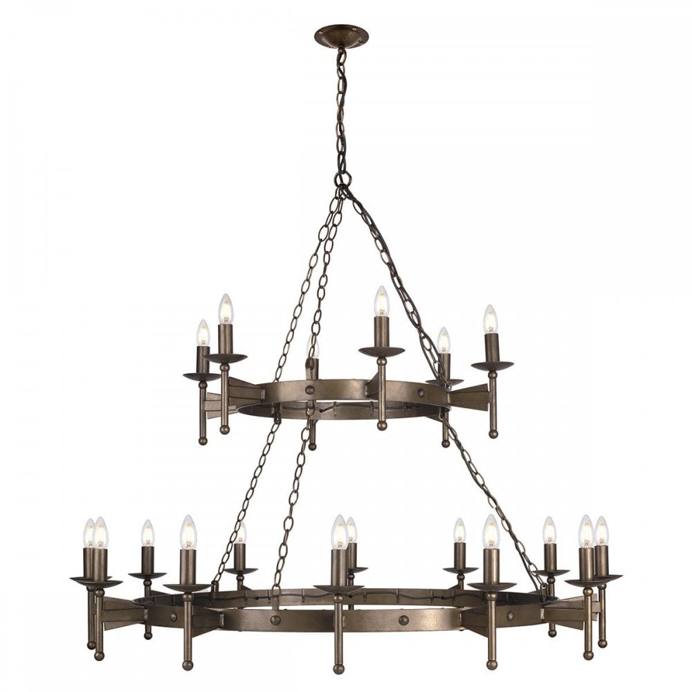 Elstead Cromwell 18 Light Chandelier - Old Bronze