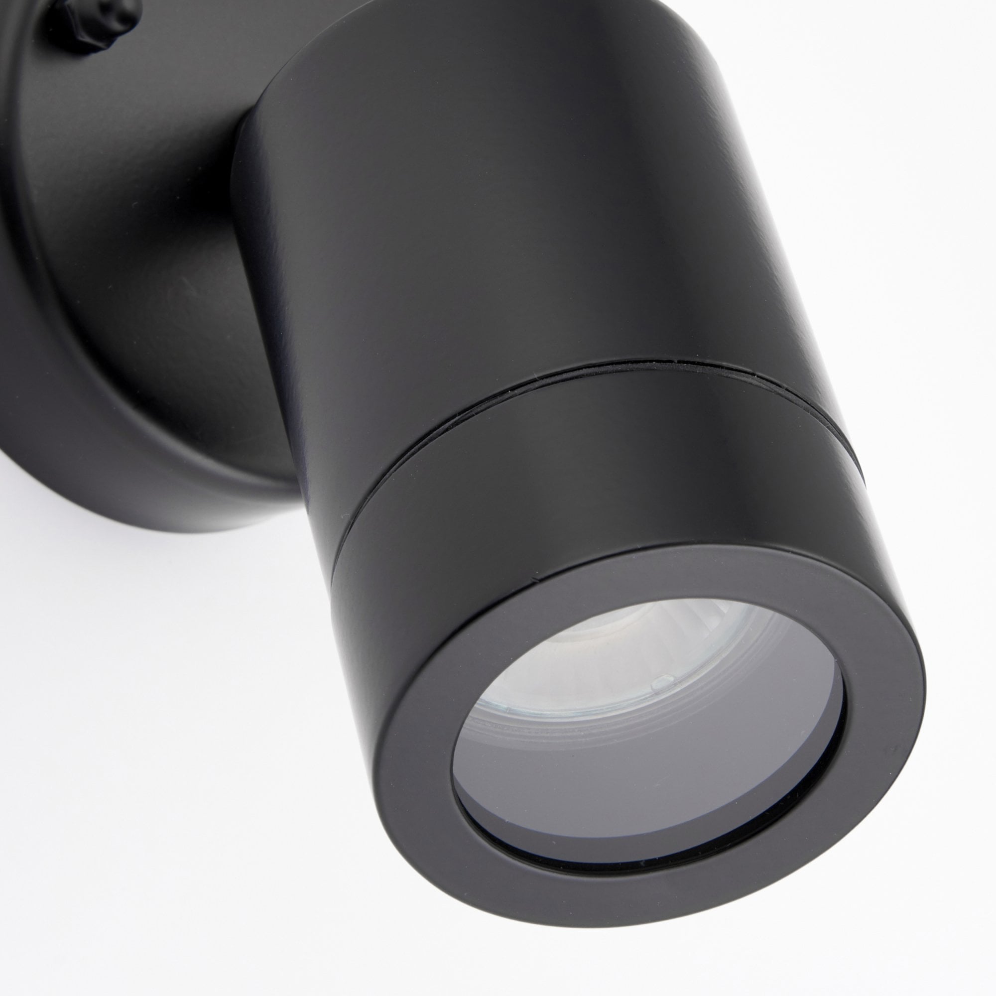 Saxby Palin Single IP44 Adjustable Wall Spot Light - Matt Black