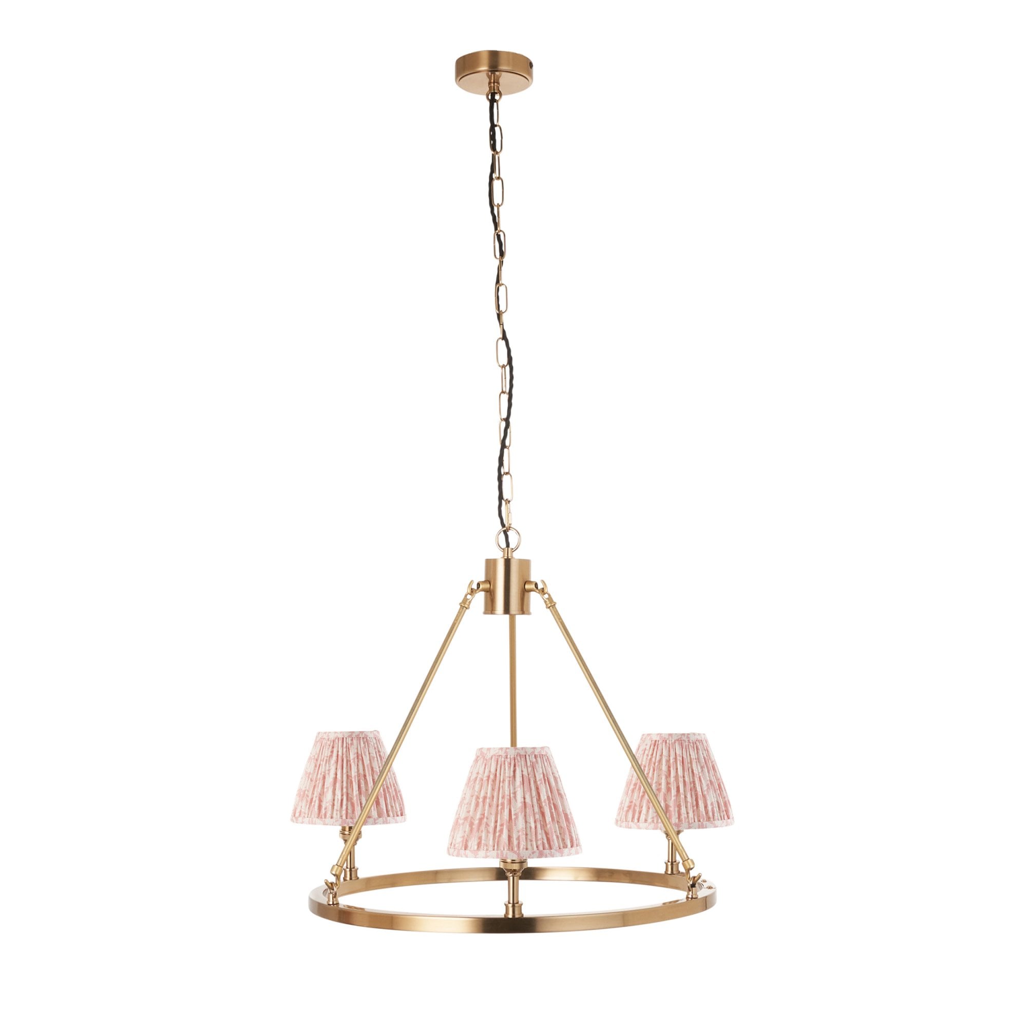 Endon Chester Pendant & Leaf 16cm Peachy Keen Shade