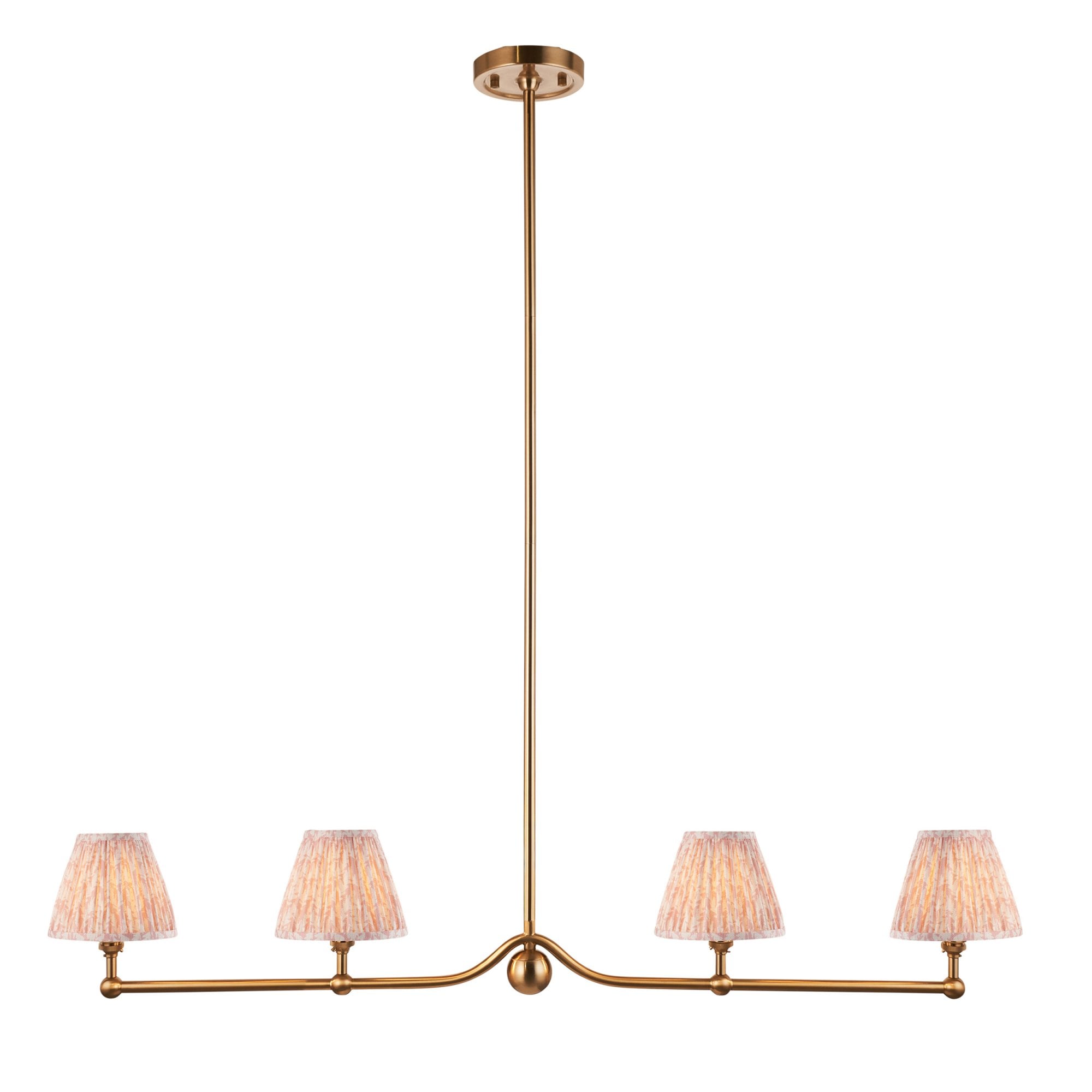 Endon Santiago Pendant & Leaf 16cm Peachy Keen Shade
