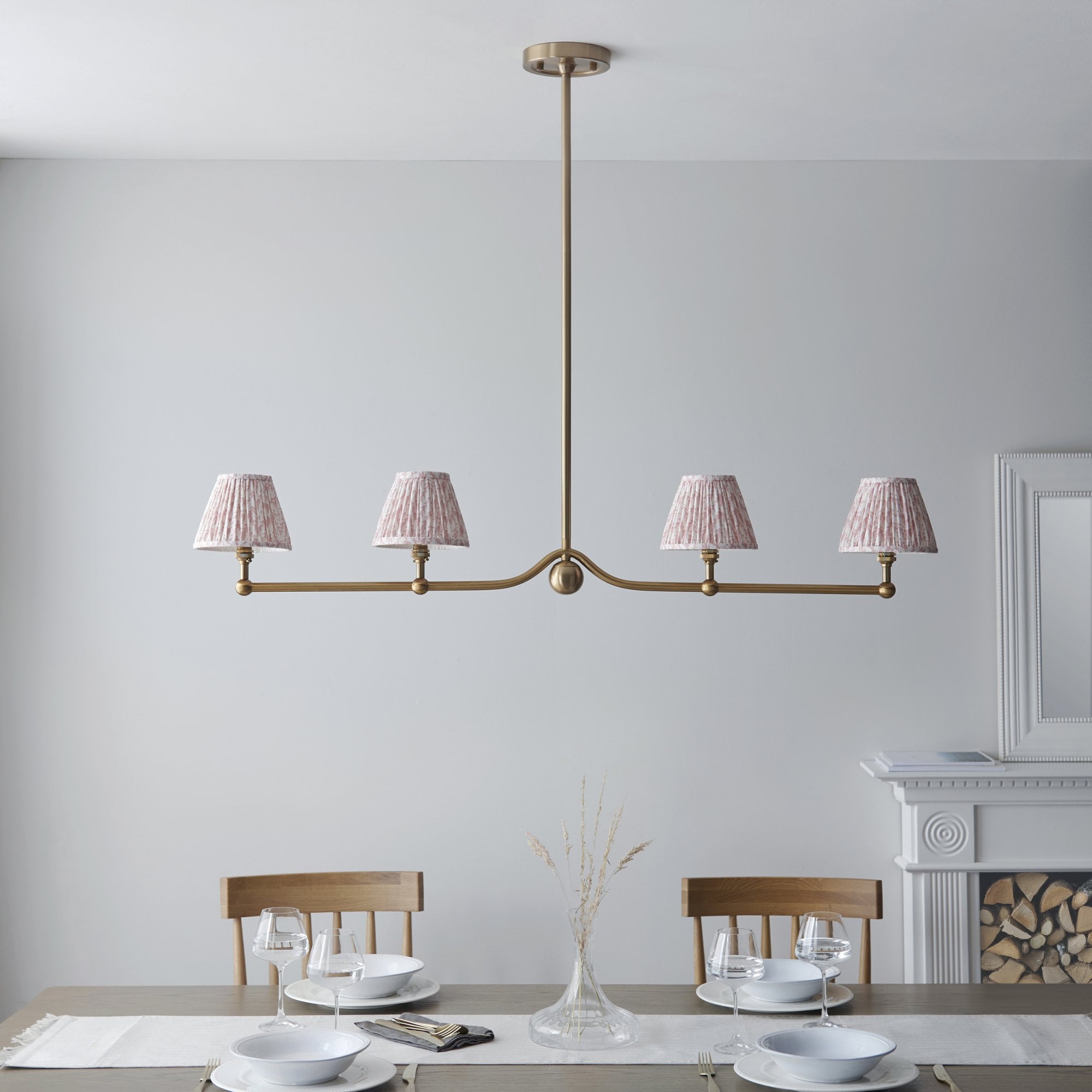 Endon Santiago Pendant & Leaf 16cm Peachy Keen Shade